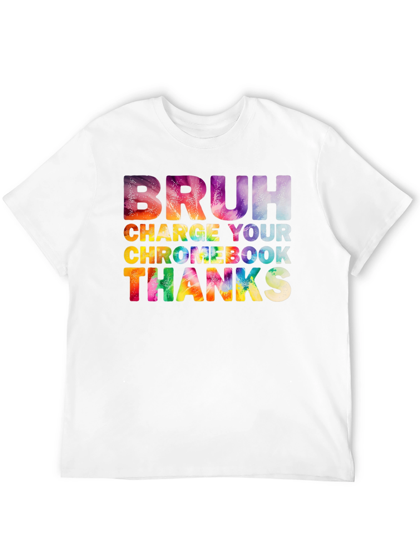 Black Bruh Charge Your Chromebook Graphic T-Shirt view 12