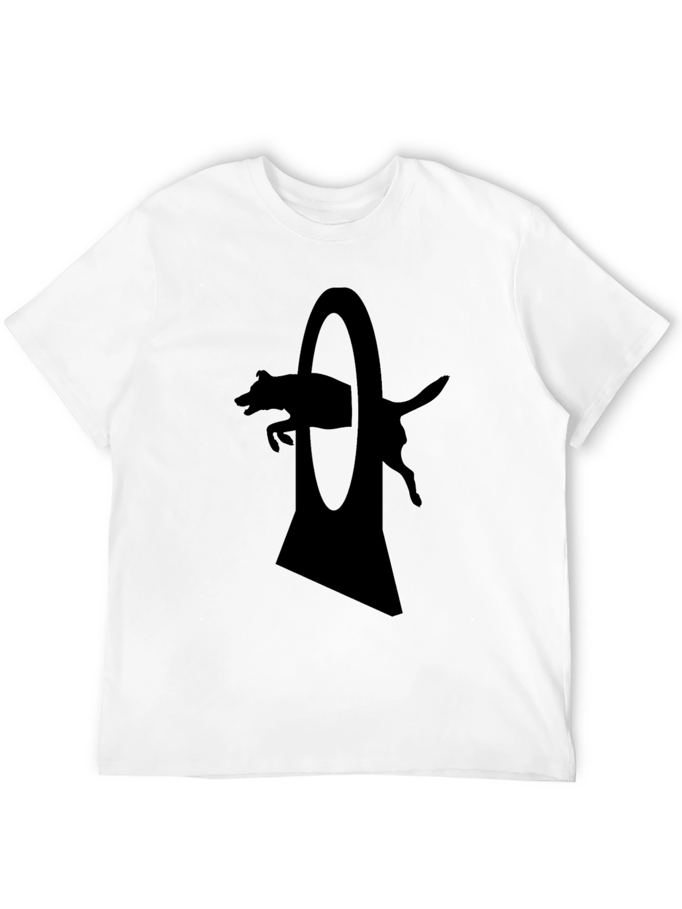 Black Dog Agility T-Shirt - Silhouette Design view 12