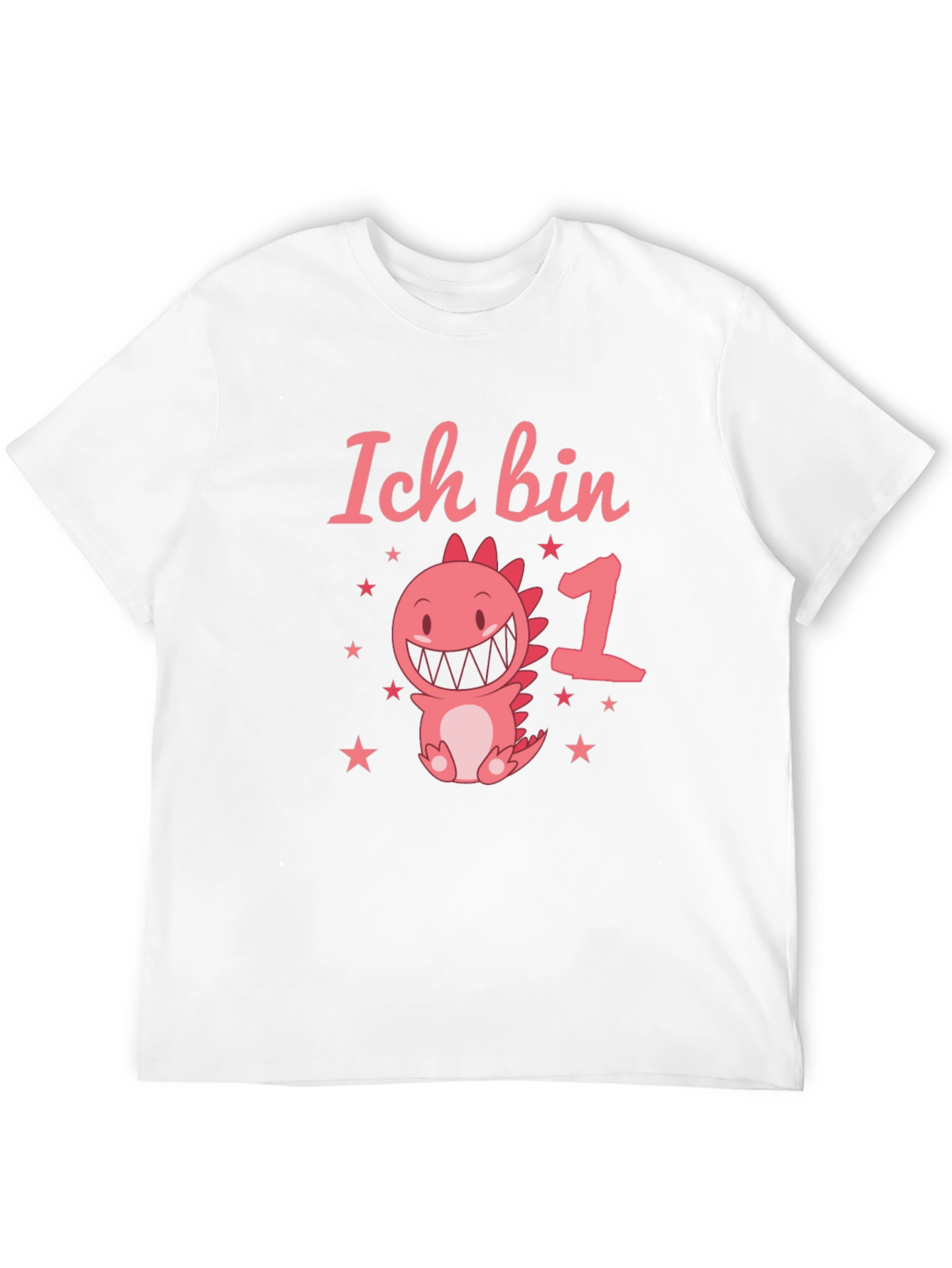 Black Ich Bin 1st Birthday Dinosaur T-Shirt view 12