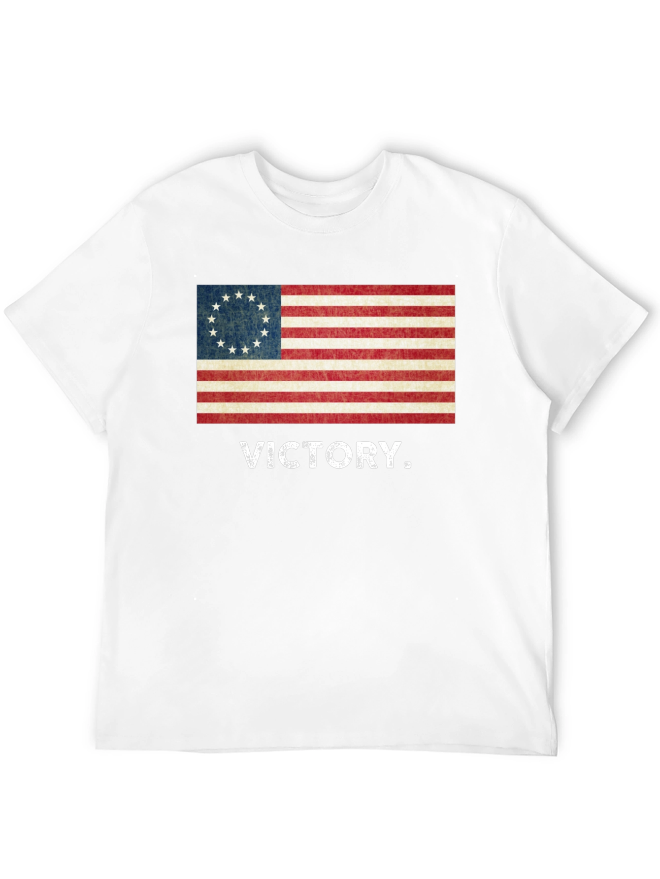 Black Victory Flag Graphic Tee - Patriotic Style view 12