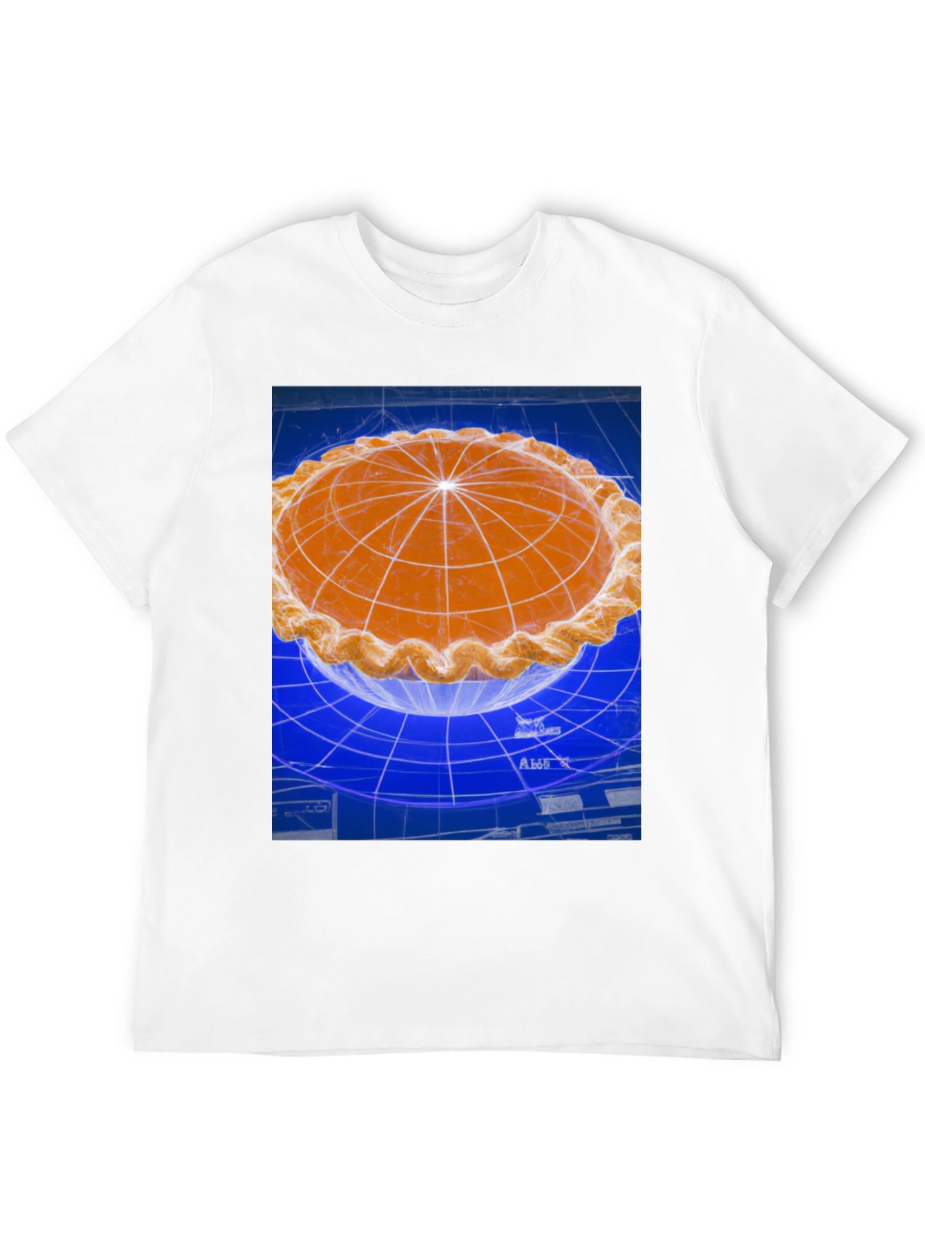 Black Pie Blueprint Graphic T-Shirt view 12