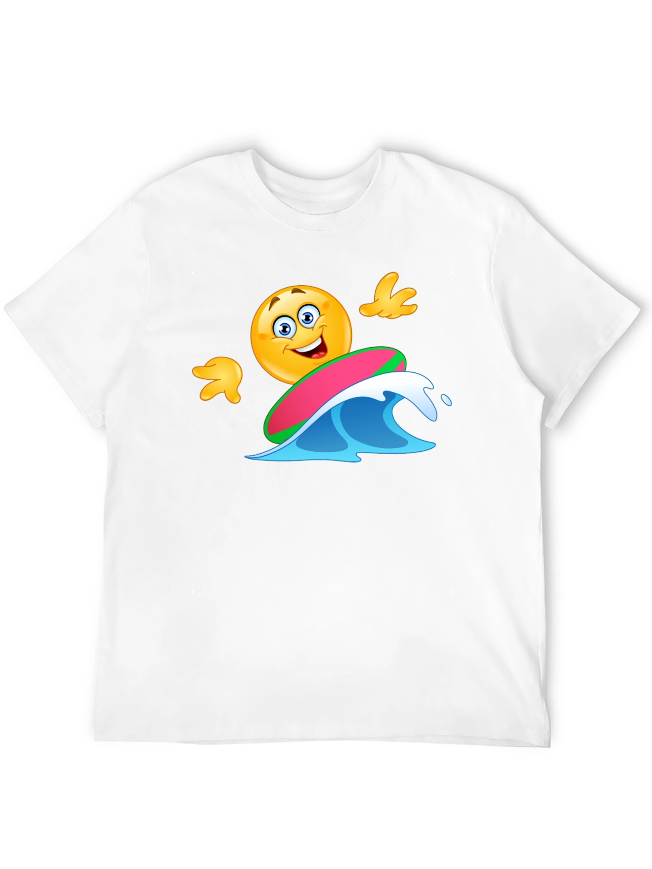Black Surfing Emoji T-Shirt - Fun Graphic Tee view 12