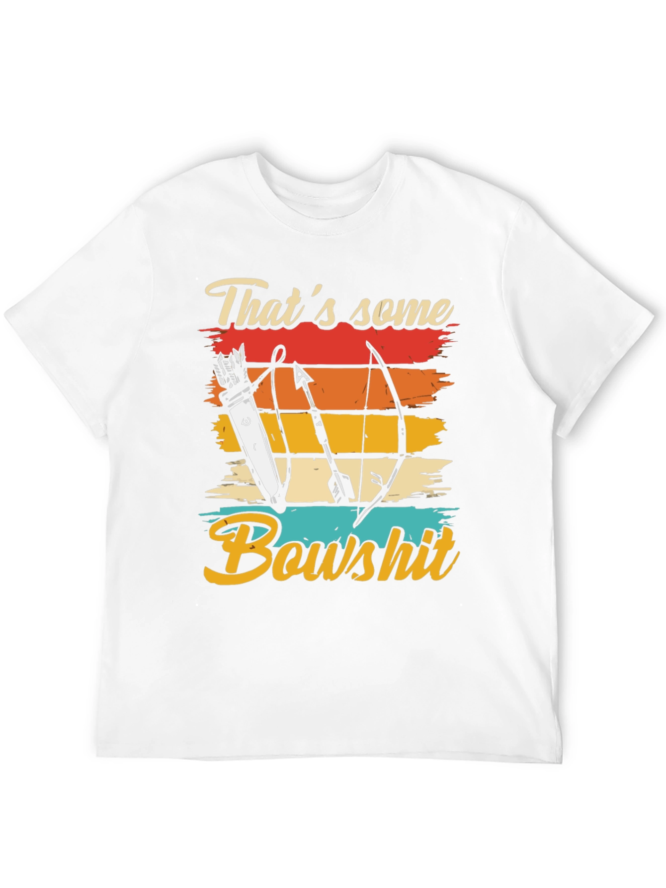 Black That's Some Bowshit T-Shirt Archery Arrow Retro Design view 12
