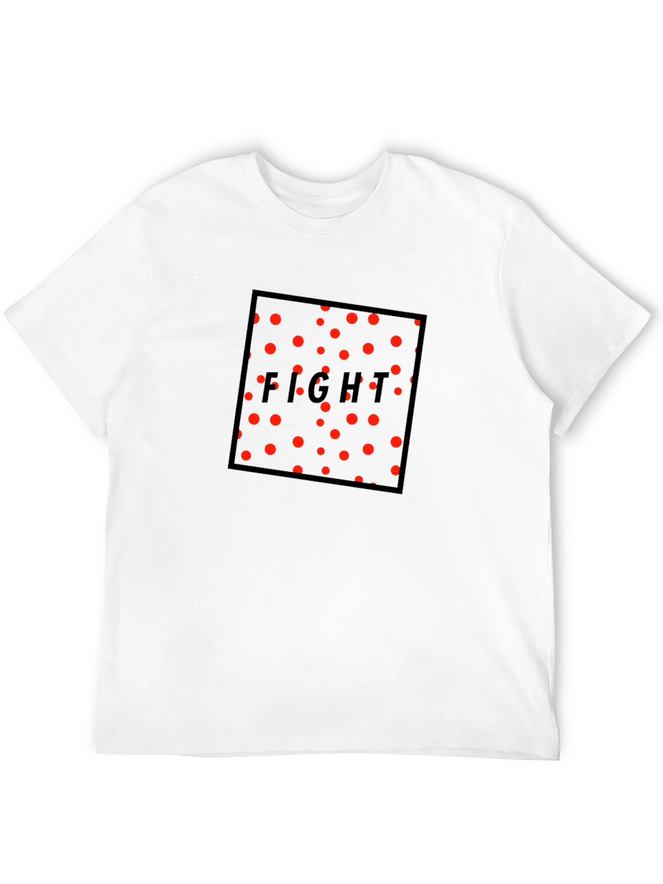 Black Fight Polka Dot Graphic Tee - Black view 12