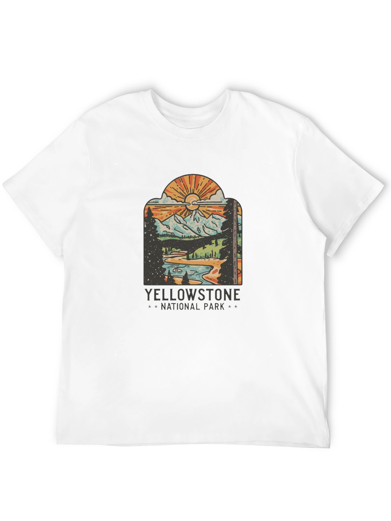 Black Yellowstone National Park Graphic Tee view 12