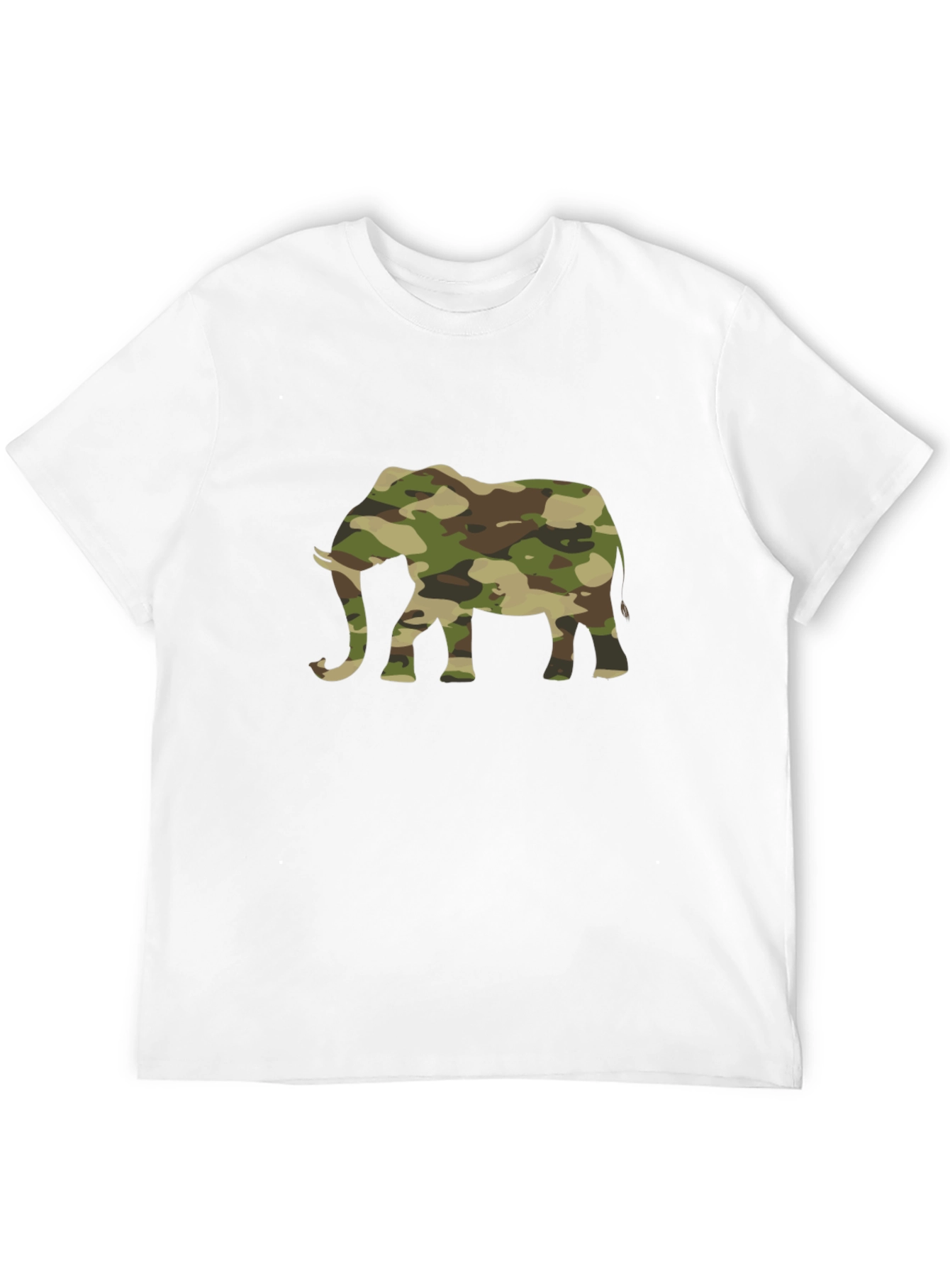 Black Camo Elephant Graphic Tee - Trendy Casual Style view 12