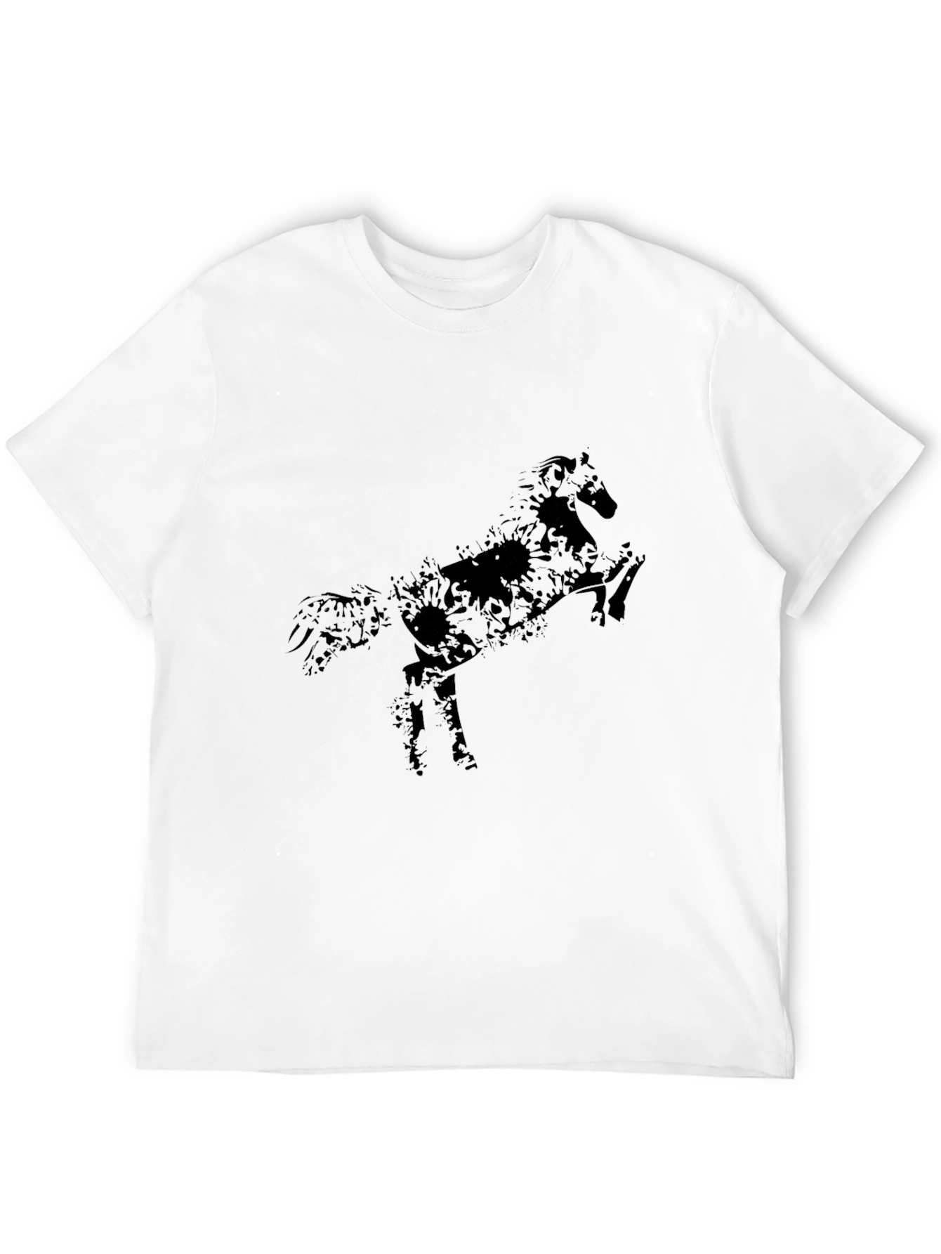 Black Black Horse Graphic Tee - Stylish Men's Casual Shirt view 12