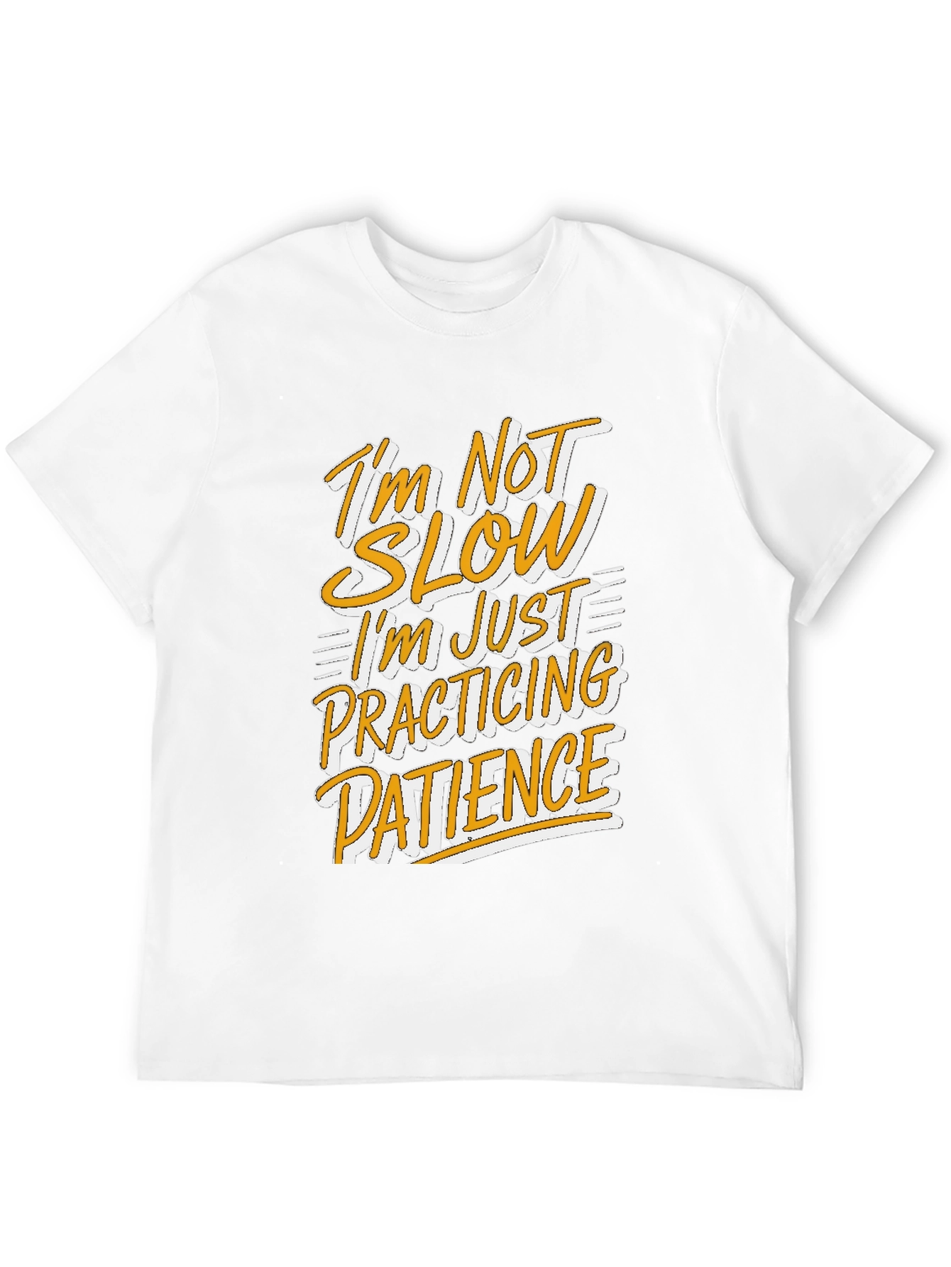 Black Funny Patience T-Shirt - I'm Not Slow view 12