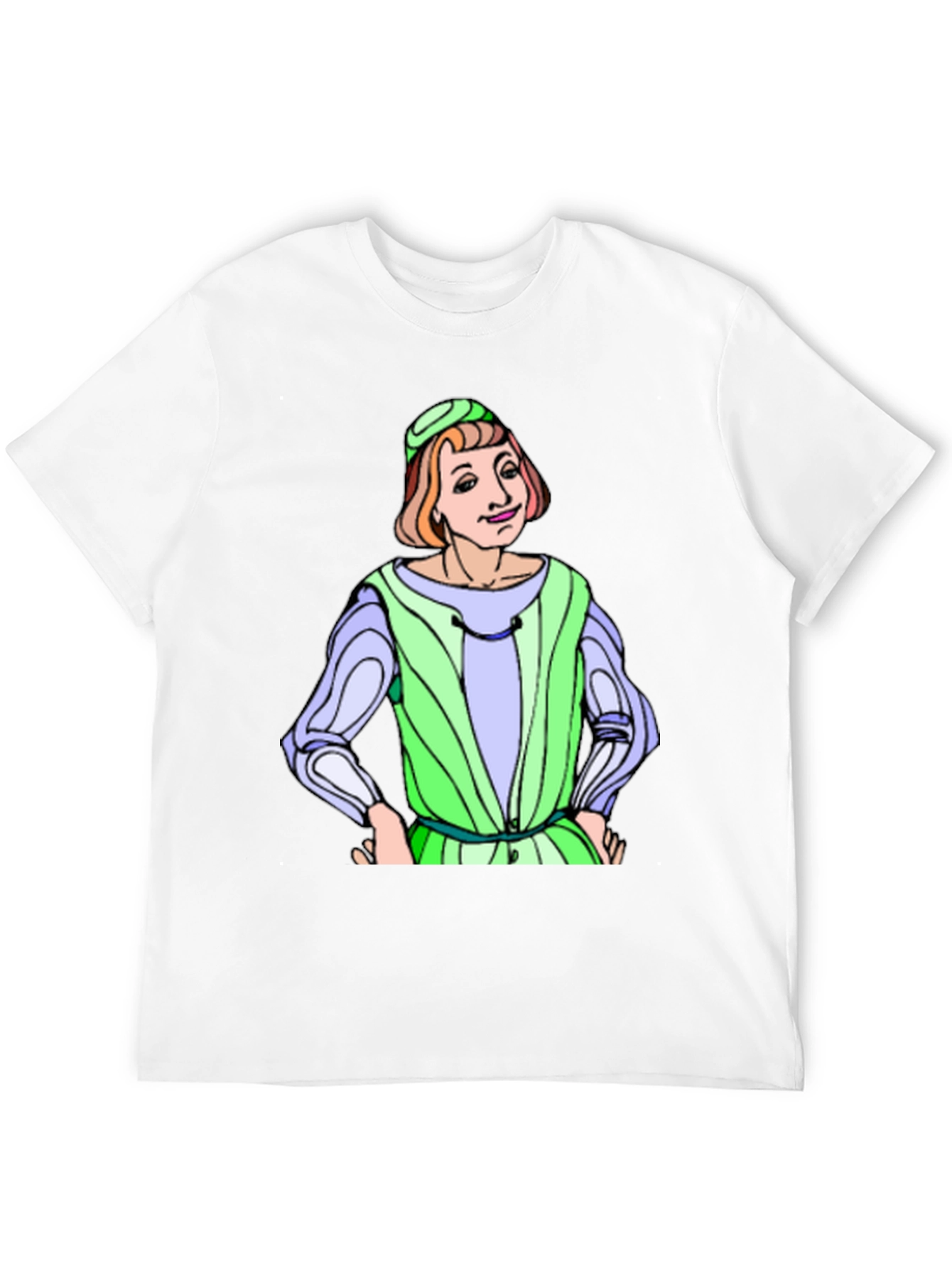 Black Renaissance Cartoon T-Shirt - Quirky Graphic Tee view 12