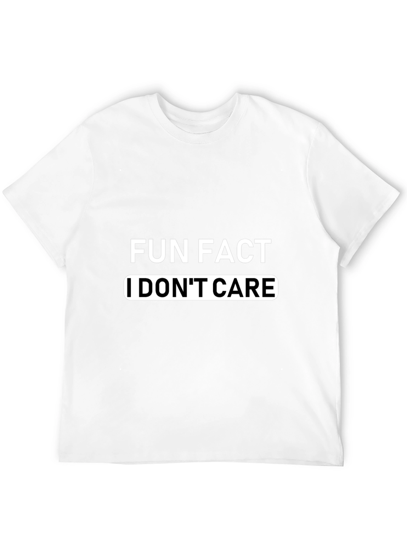 Black Fun Fact I Don't Care Graphic T-Shirt view 12