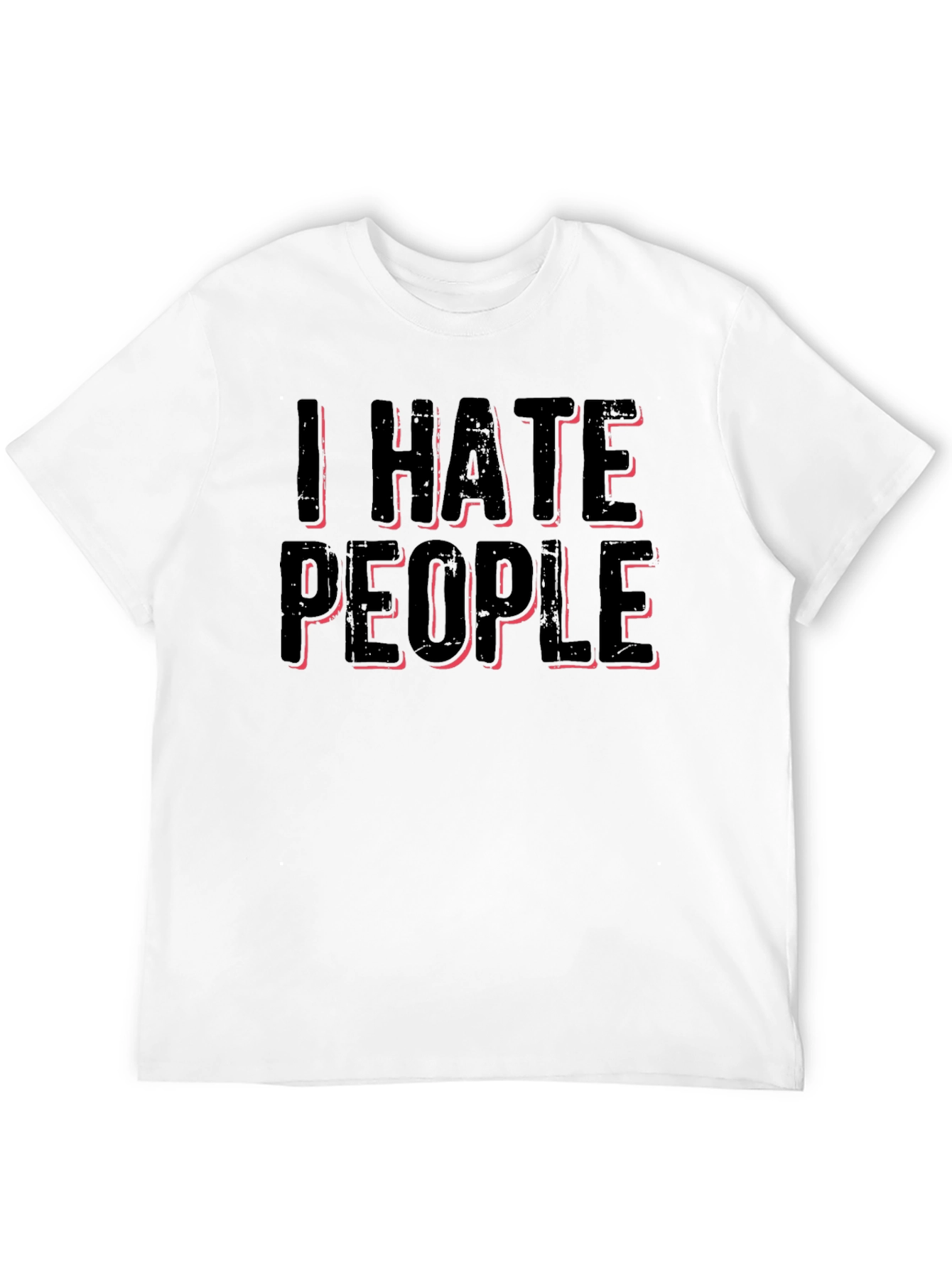 Black I Hate People Graphic T-Shirt - Anti-Social Tee view 12