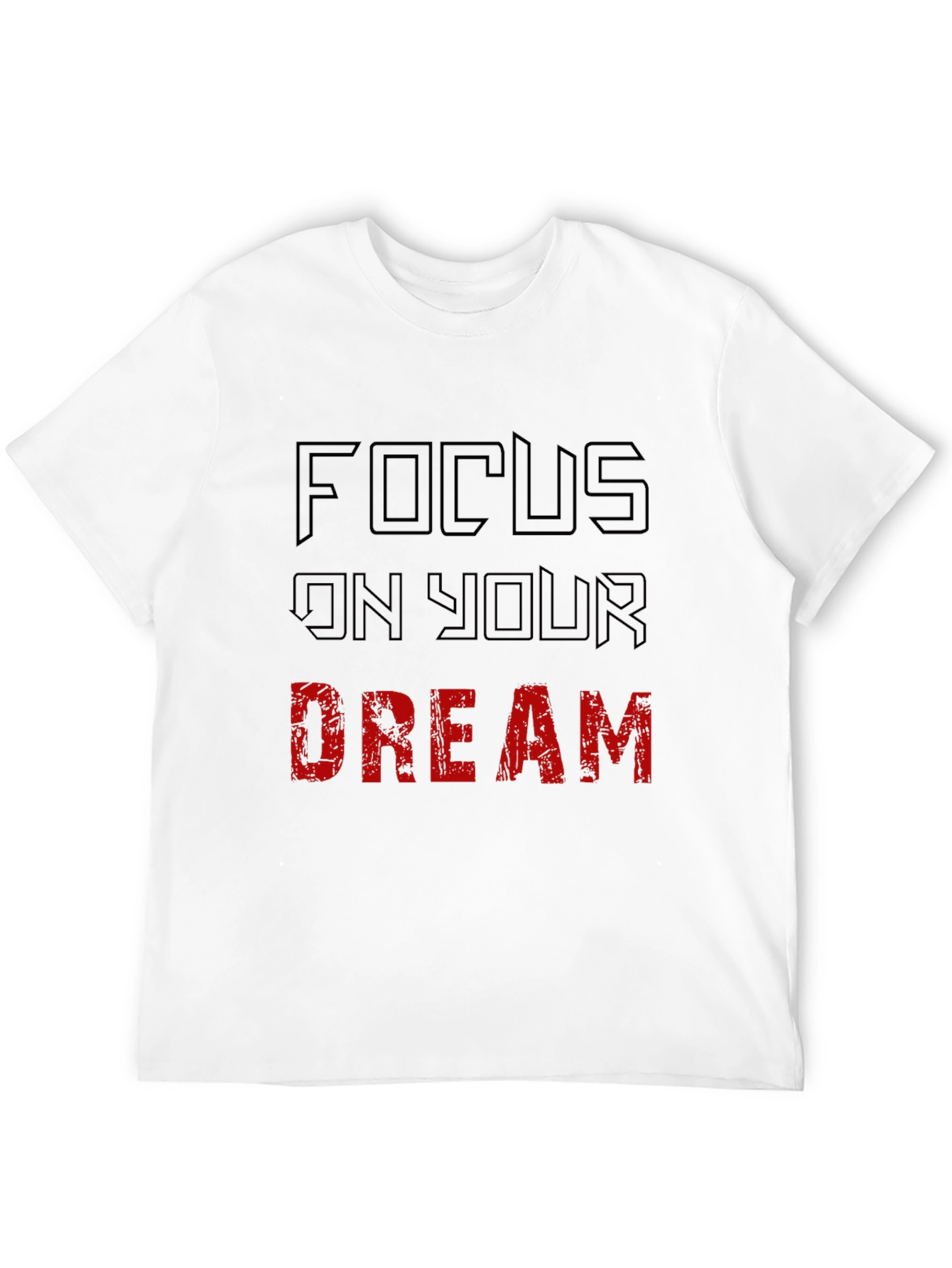 Black Focus On Your Dream Graphic Tee - Motivational T-Shirt view 12
