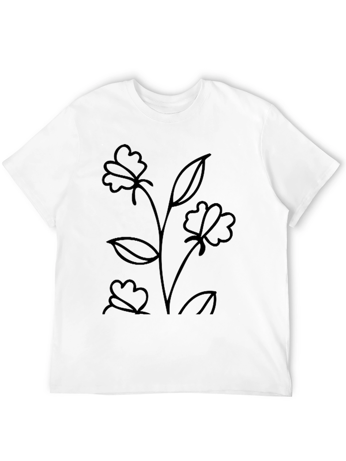 Black Floral Graphic Black T-Shirt view 12