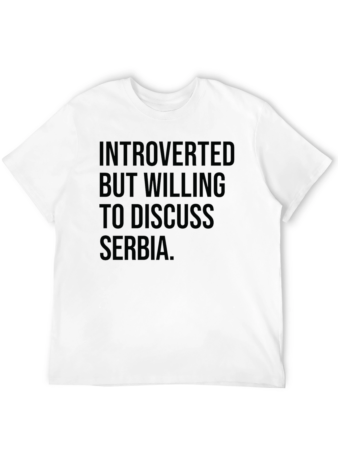 Black Introverted Serbia T-Shirt - Funny Tee view 12