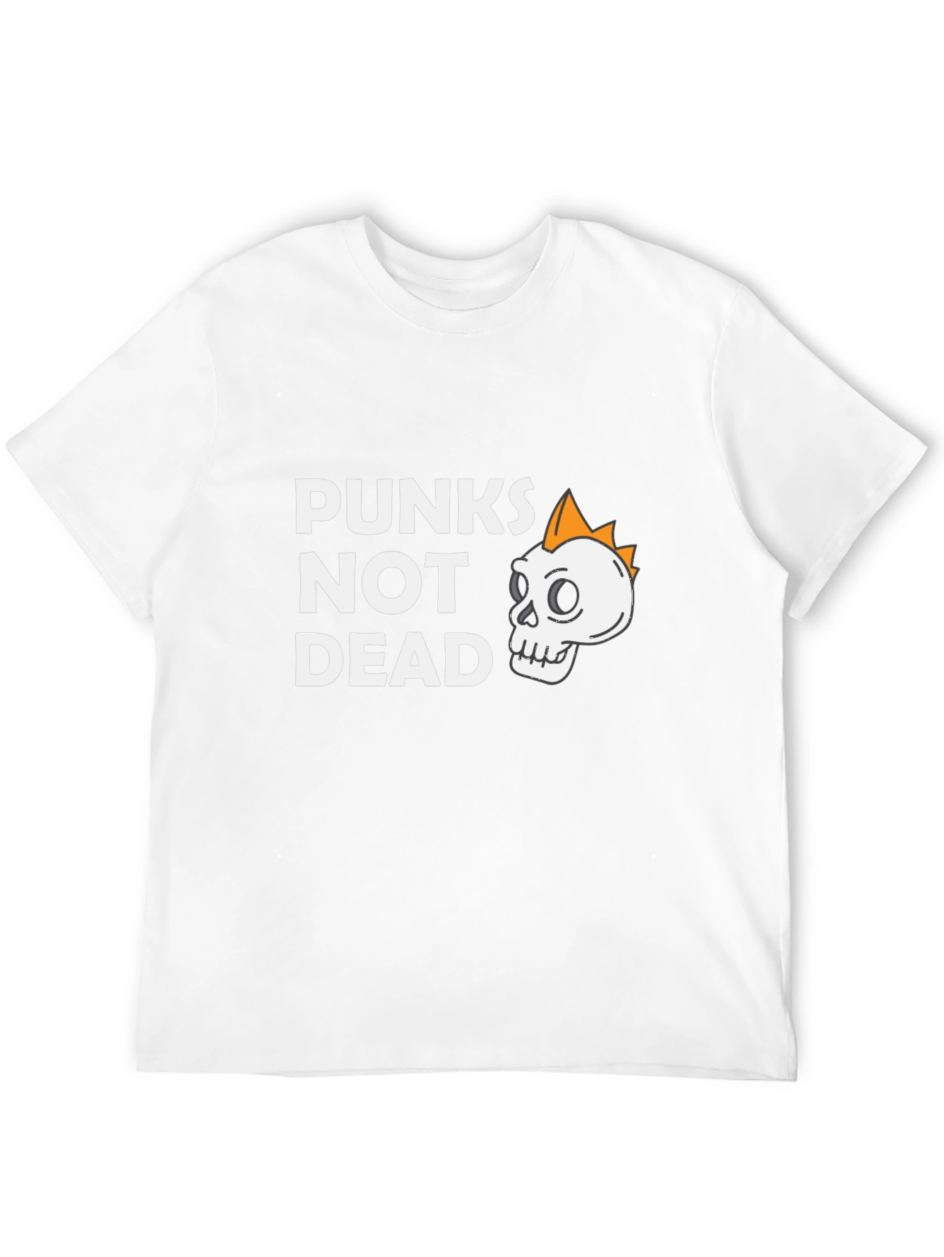 Black Punks Not Dead Graphic Tee - Skull Punk Rock T-Shirt view 12