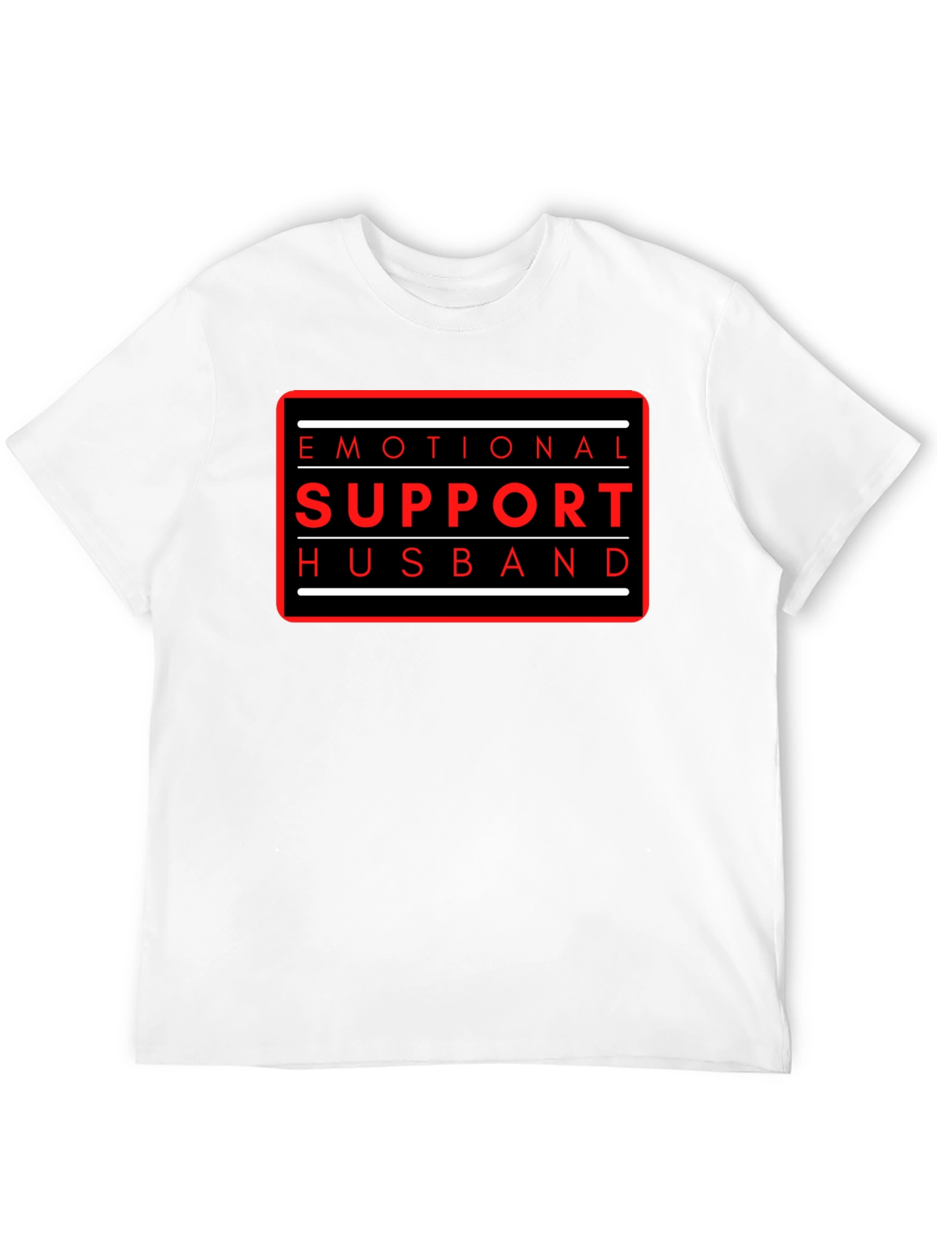 Black Emotional Support Husband Graphic Tee view 12