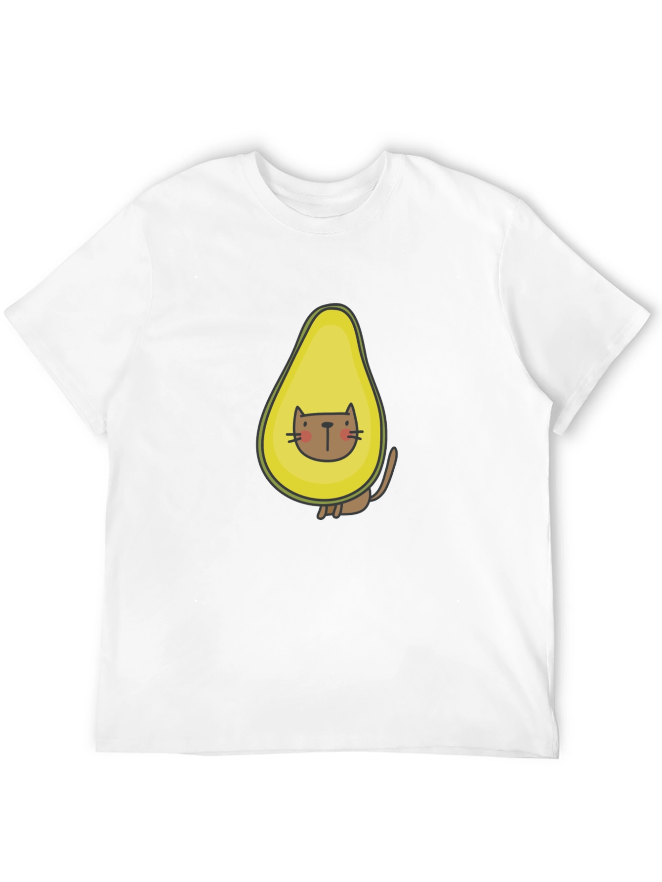 Black Avocado Cat T-Shirt - Funny Graphic Tee view 12