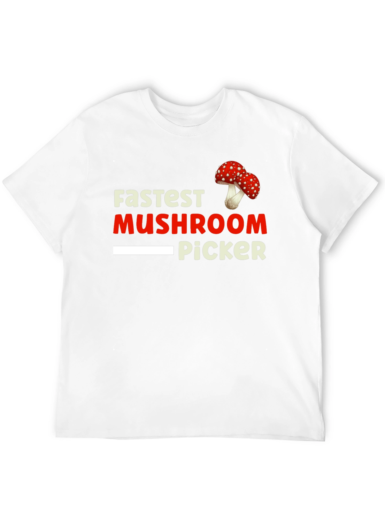 Black Fastest Mushroom Picker Graphic Tee view 12
