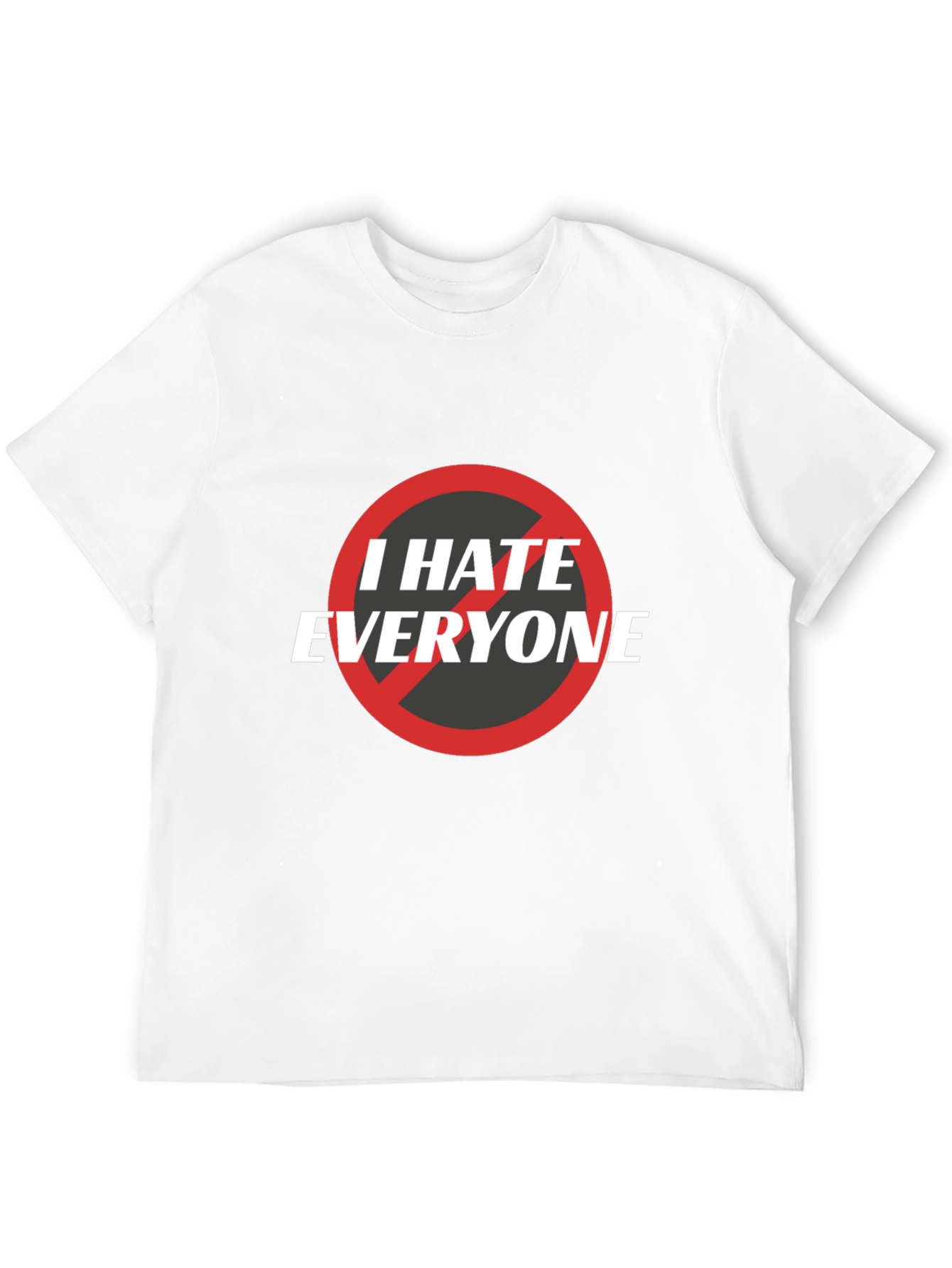 Black I Hate Everyone Graphic Tee - Unisex Black T-Shirt view 12