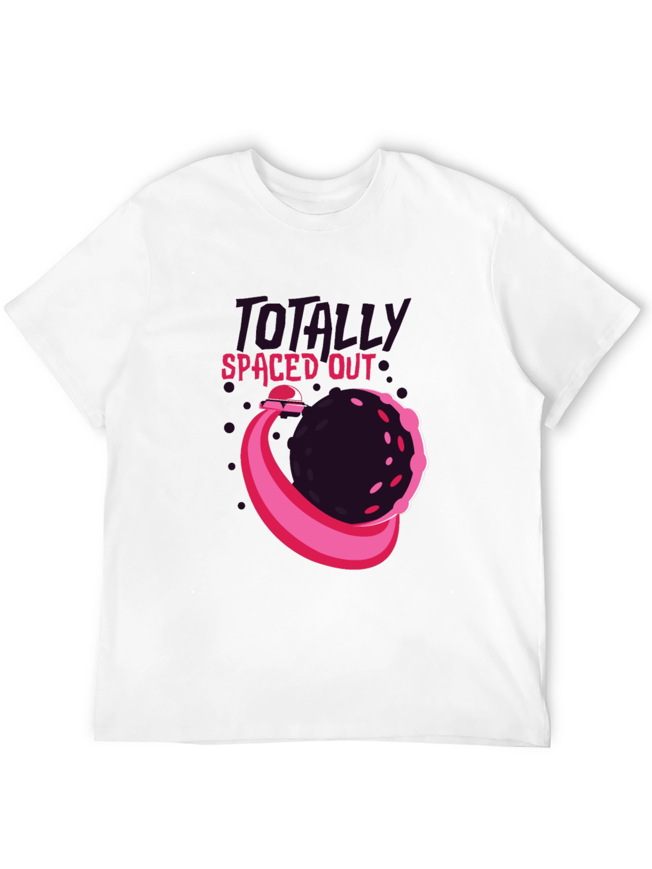 Black Totally Spaced Out T-Shirt - Unique Graphic Tee view 12