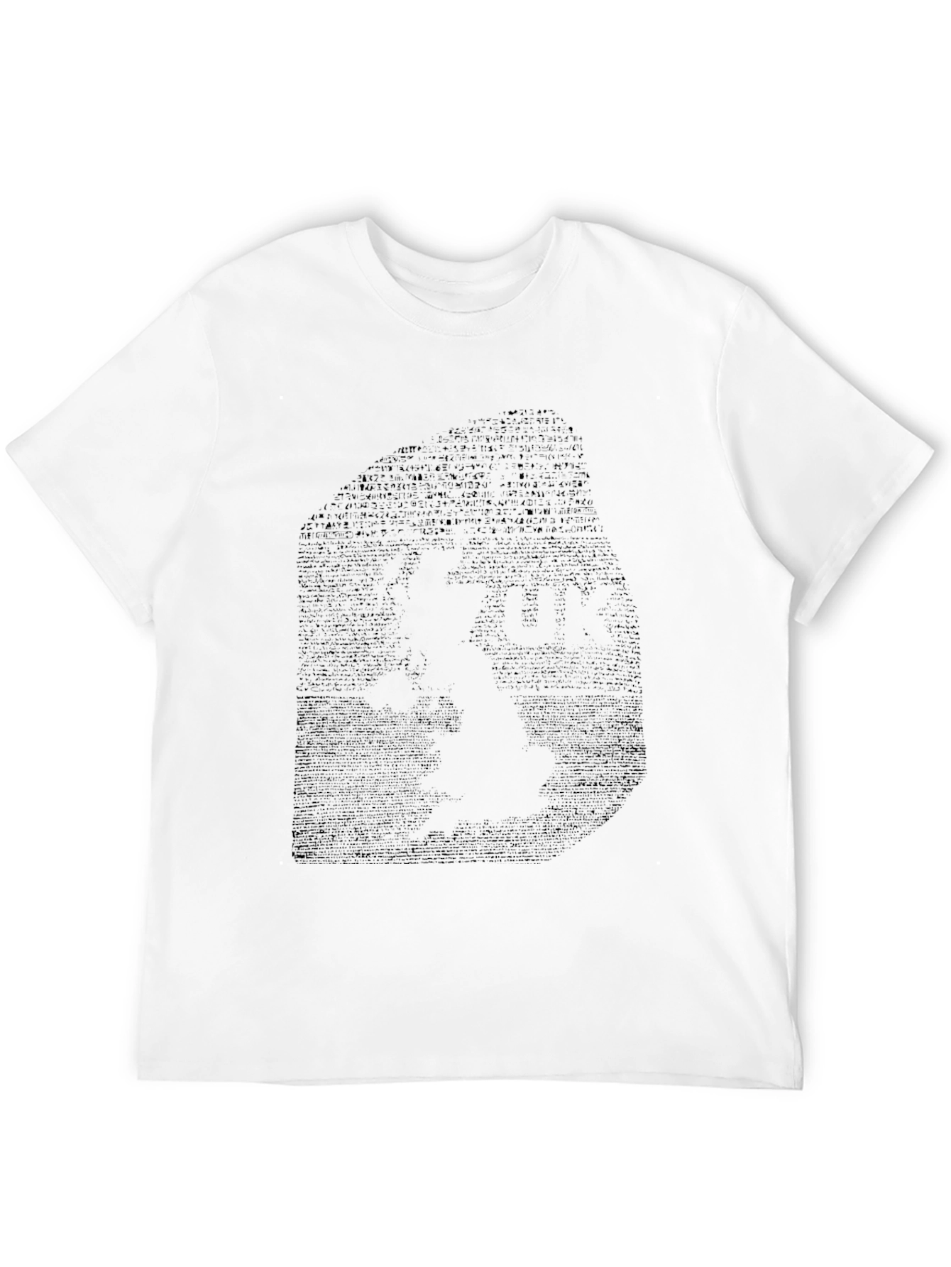 Black Abstract Face Graphic Black T-Shirt view 12