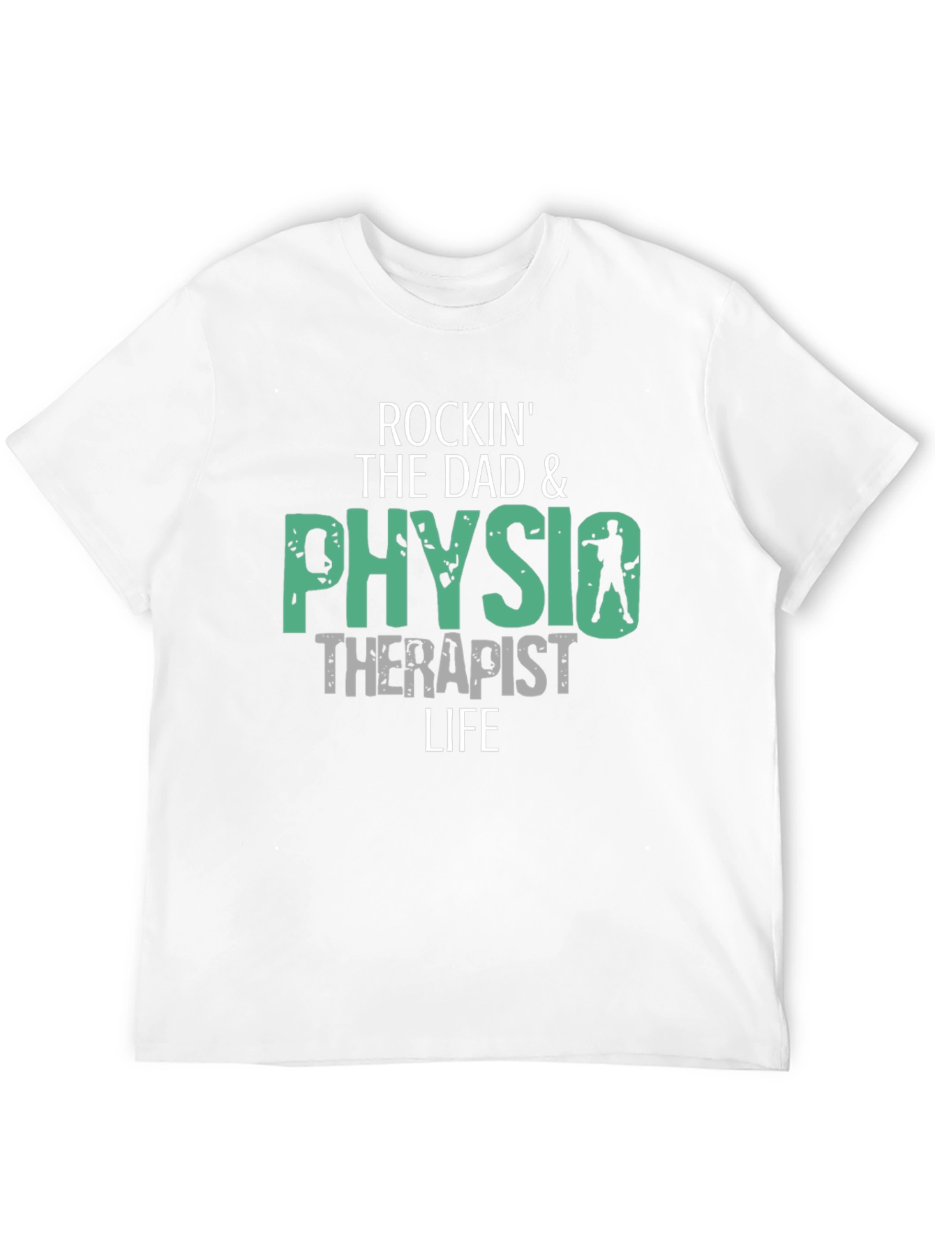 Black Rockin' Dad & Physical Therapist Life T-Shirt view 12