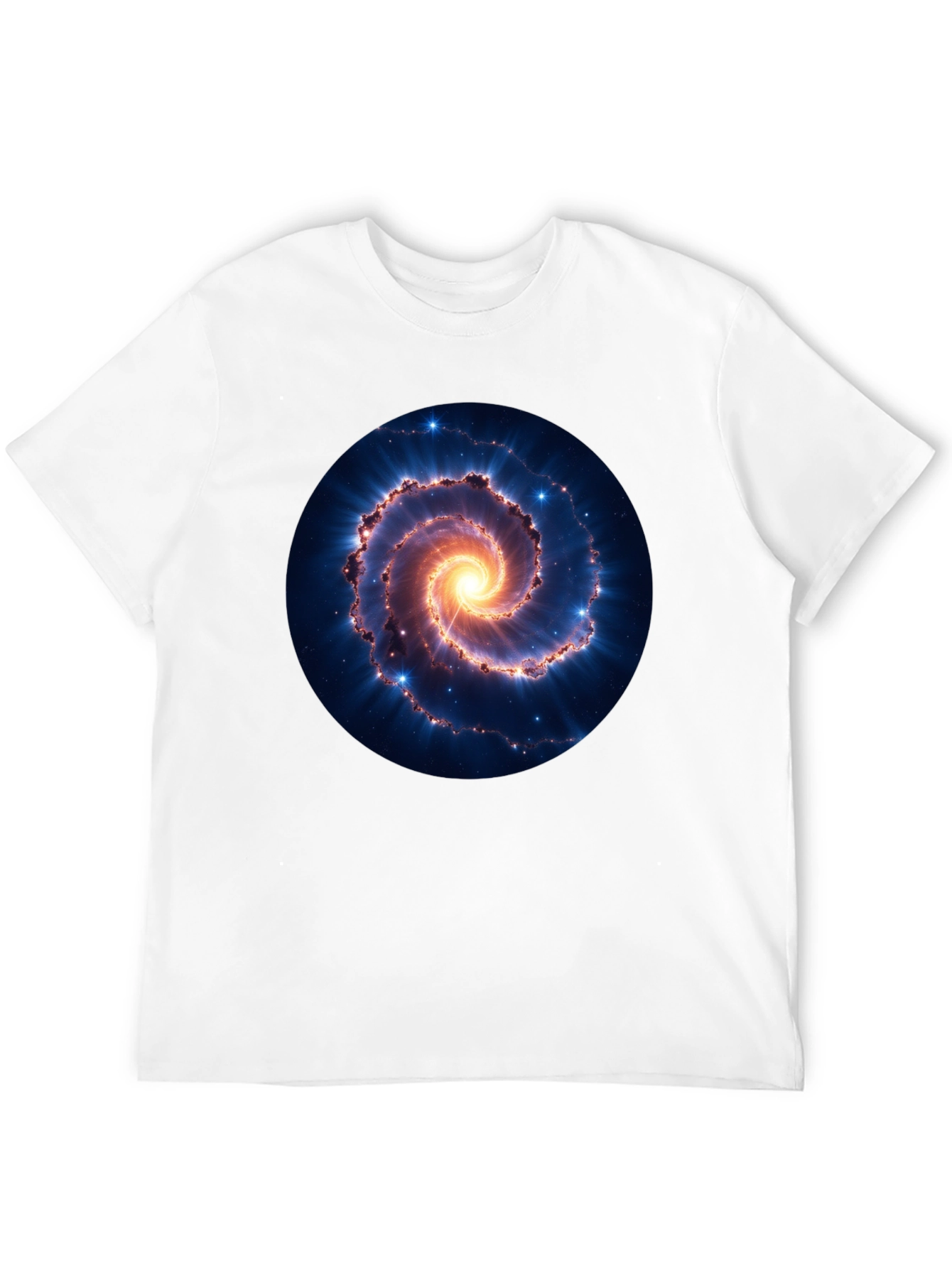 Black Spiral Galaxy Graphic Tee - Black Cotton Blend view 12