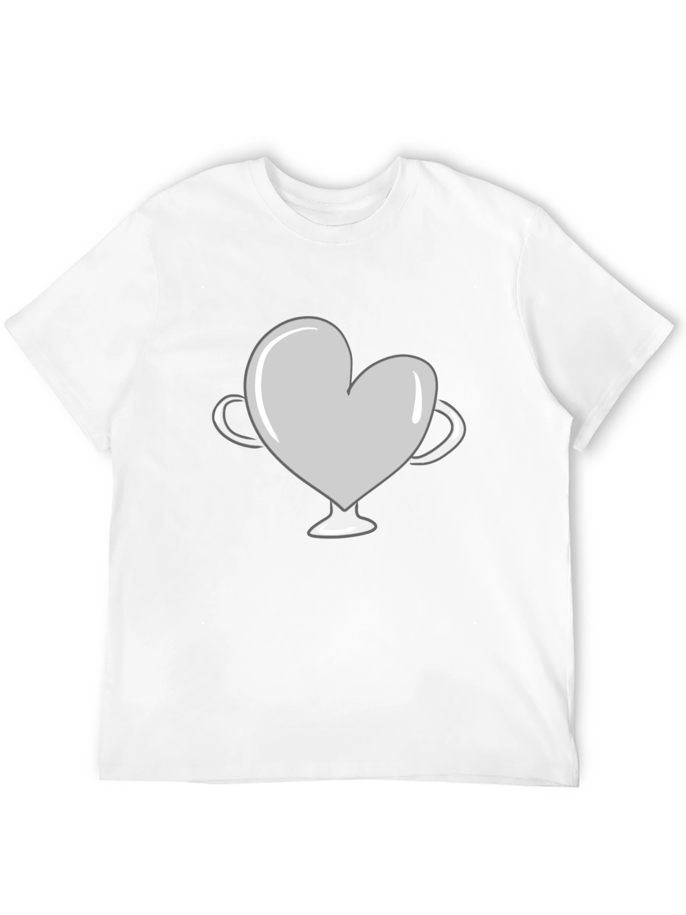 Black Heart Trophy Graphic Tee - Black Cotton Shirt view 12