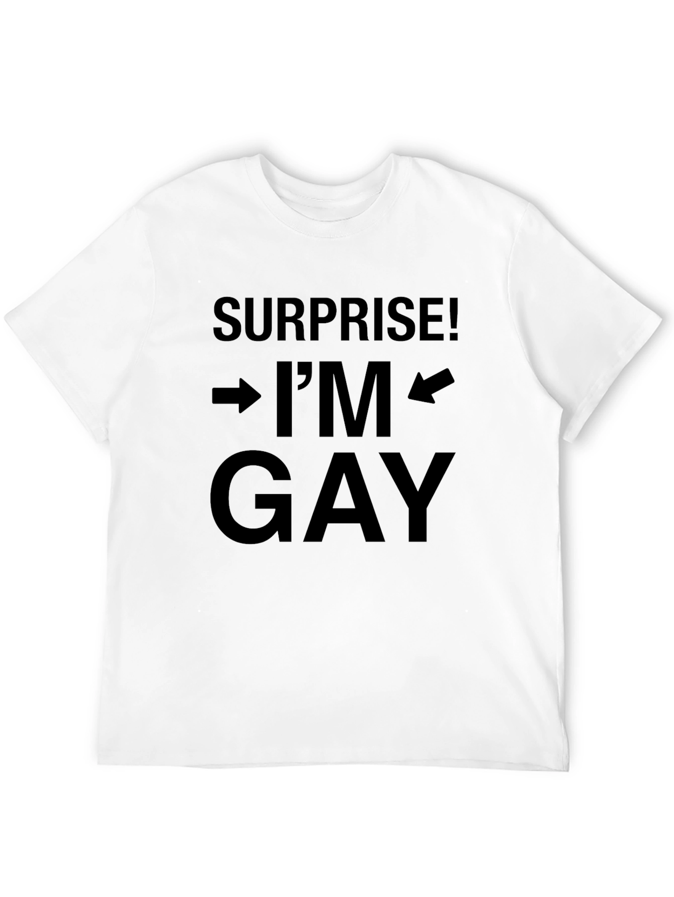 Black Surprise! I'm Gay T-Shirt - Bold Statement Tee view 12