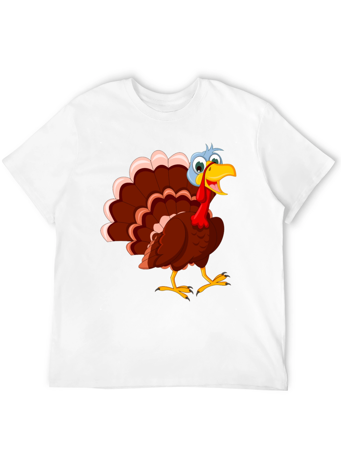 Black Thanksgiving Turkey Graphic Tee - Unisex Black T-Shirt view 12