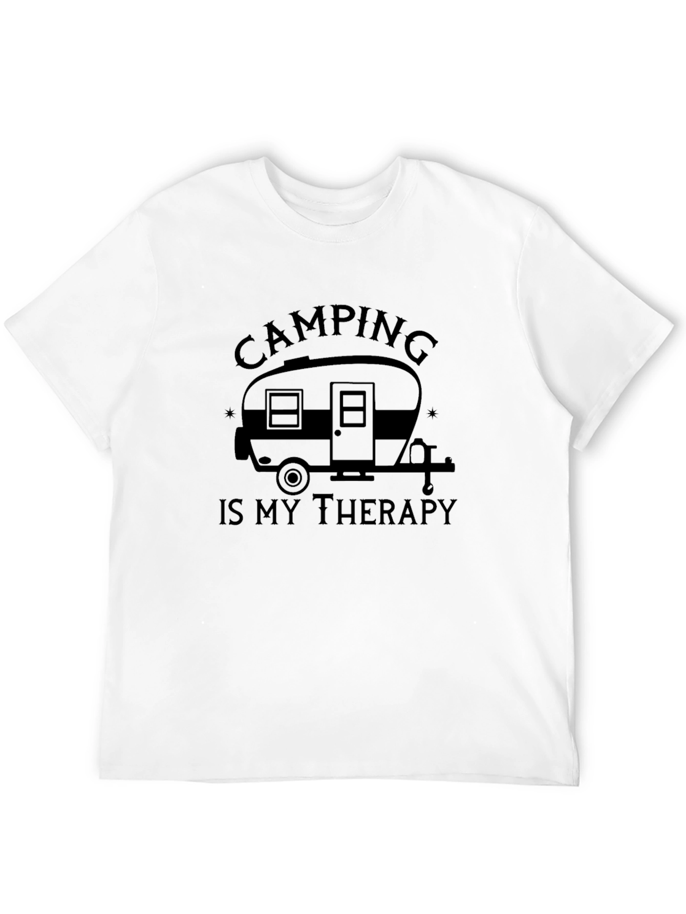 Camping Is My Therapy T-Shirt - Black - 12
