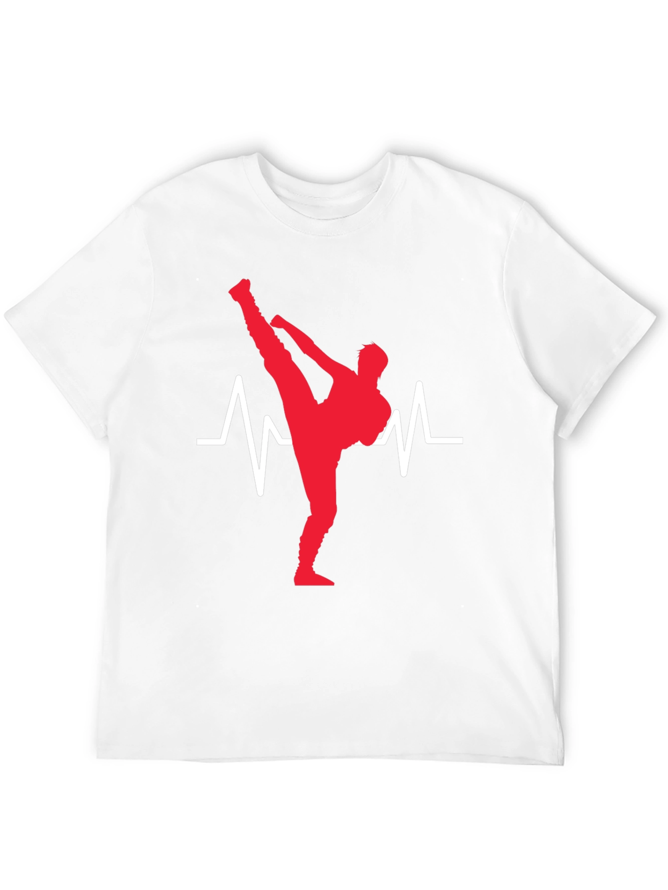 Black Martial Arts Heartbeat T-Shirt - Black view 12