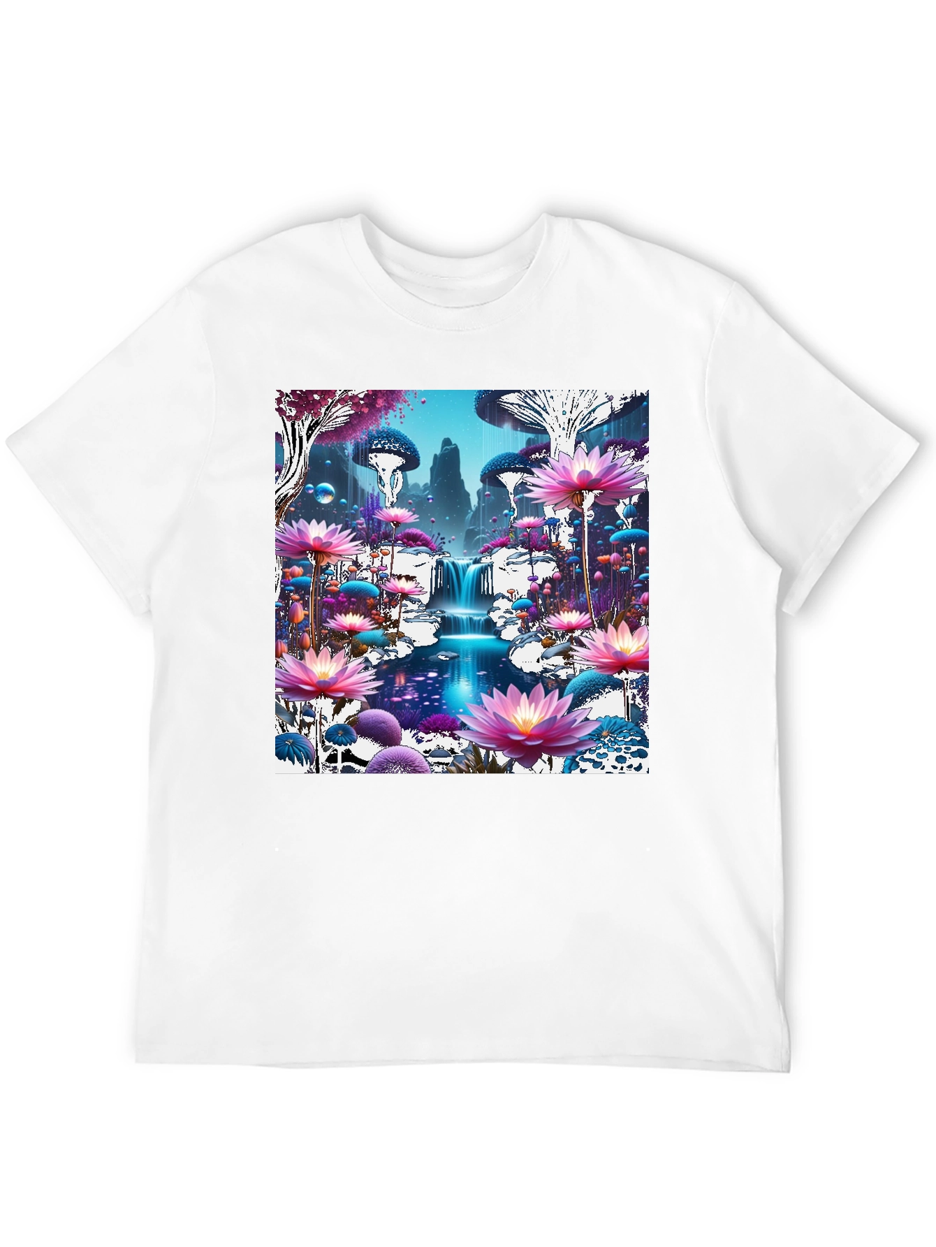 Black Mystical Mushroom Wonderland Graphic Tee view 12