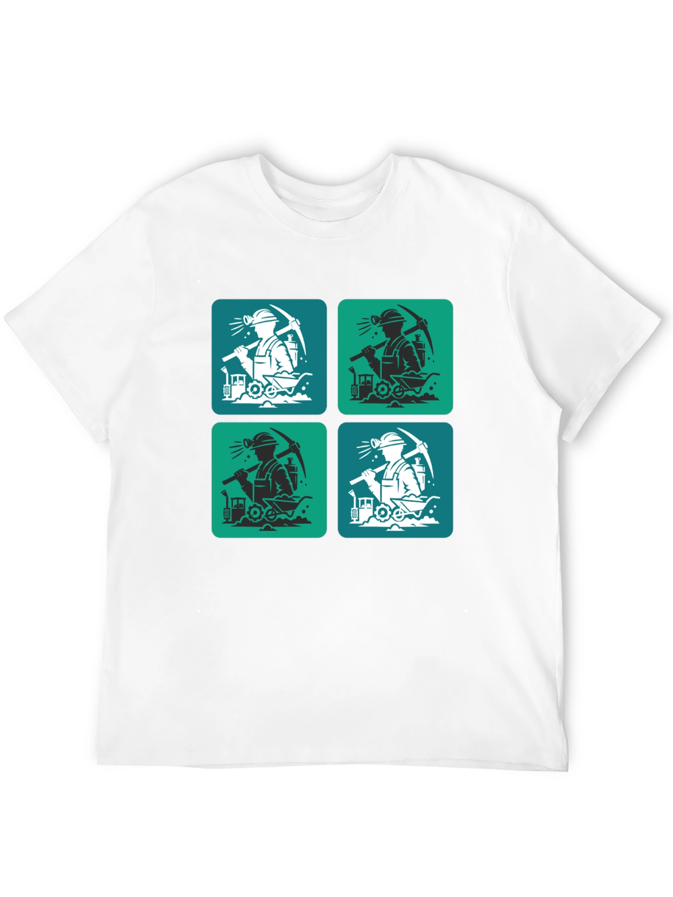 Black Mining Crew T-Shirt - Unique Graphic Tee view 12