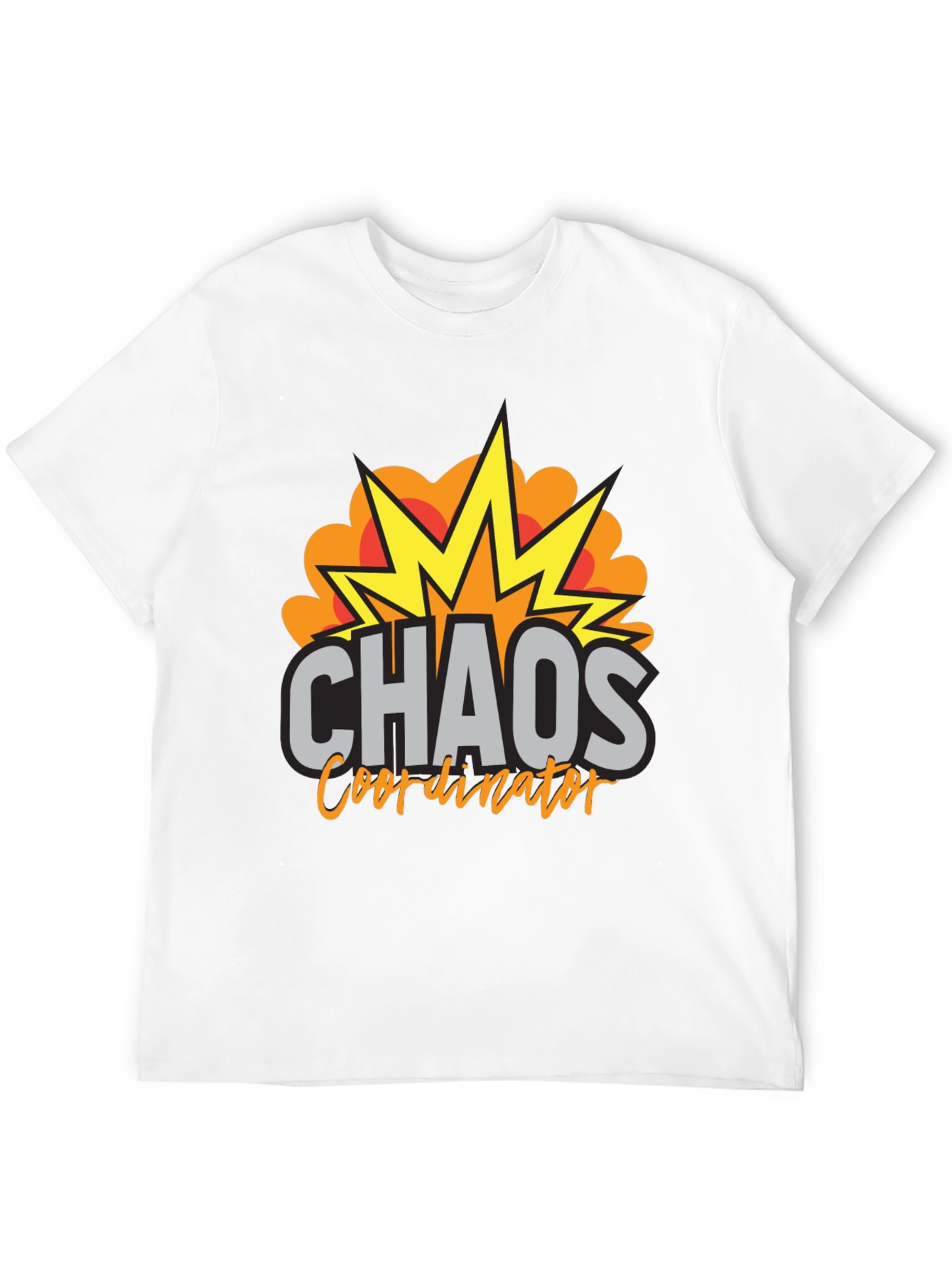 Black Chaos Coordinator T-Shirt - Funny Graphic Tee view 12