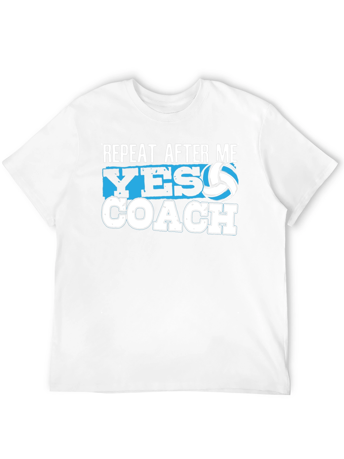 Black Repeat After Me Yes Coach Volleyball T-Shirt view 12