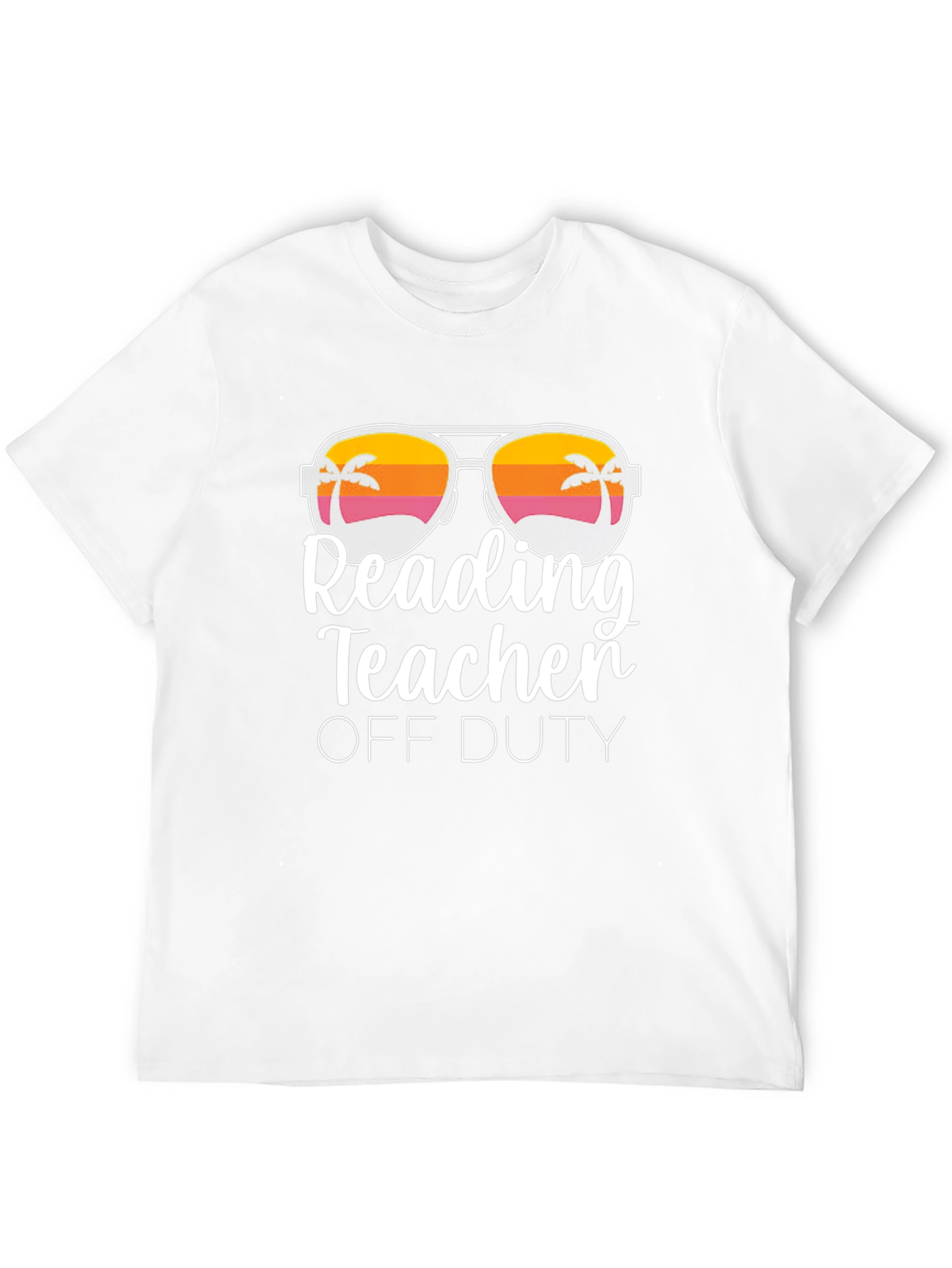 Reading Teacher Off Duty T-Shirt - Black Cotton Tee - 12