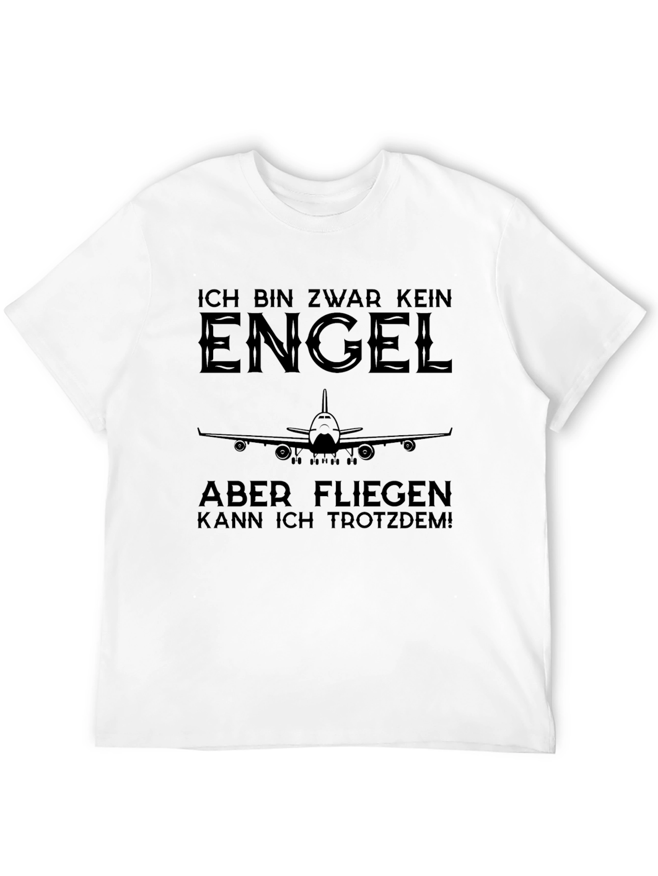 Black Ich Bin Zwar Kein Engel T-Shirt view 12