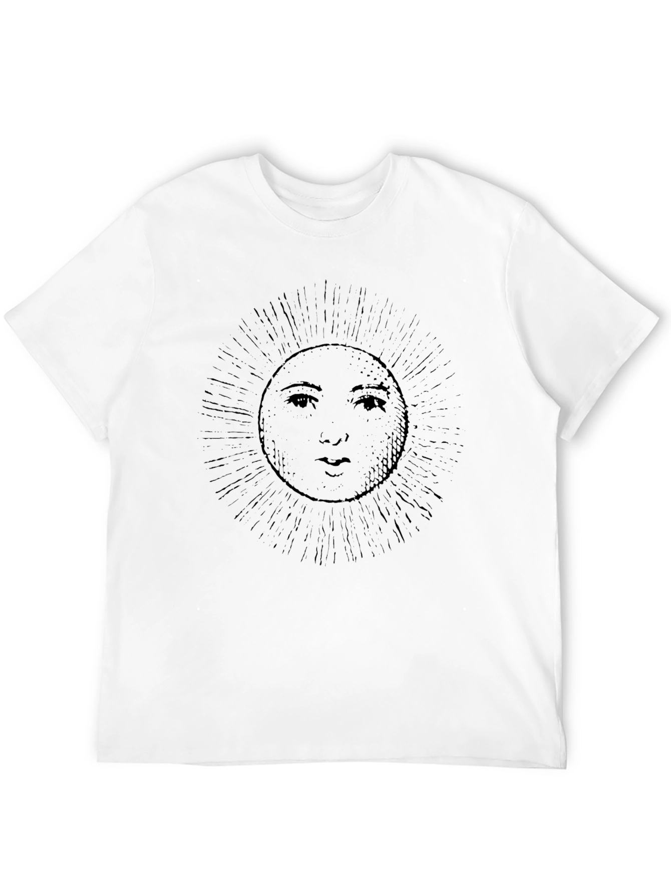 Black Sun Face Graphic Black T-Shirt - Vintage Style view 12