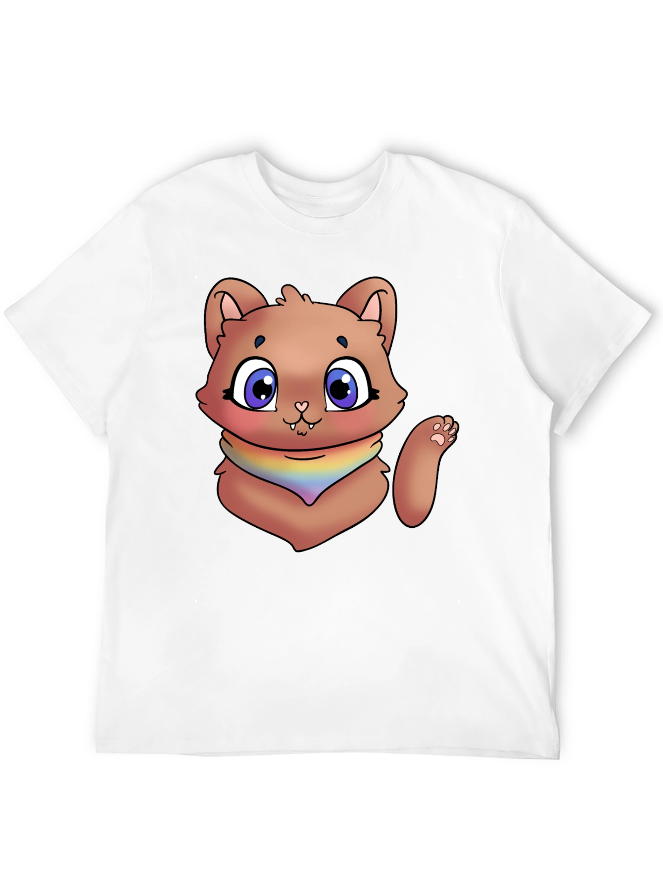 Black Cartoon Cat T-Shirt view 12