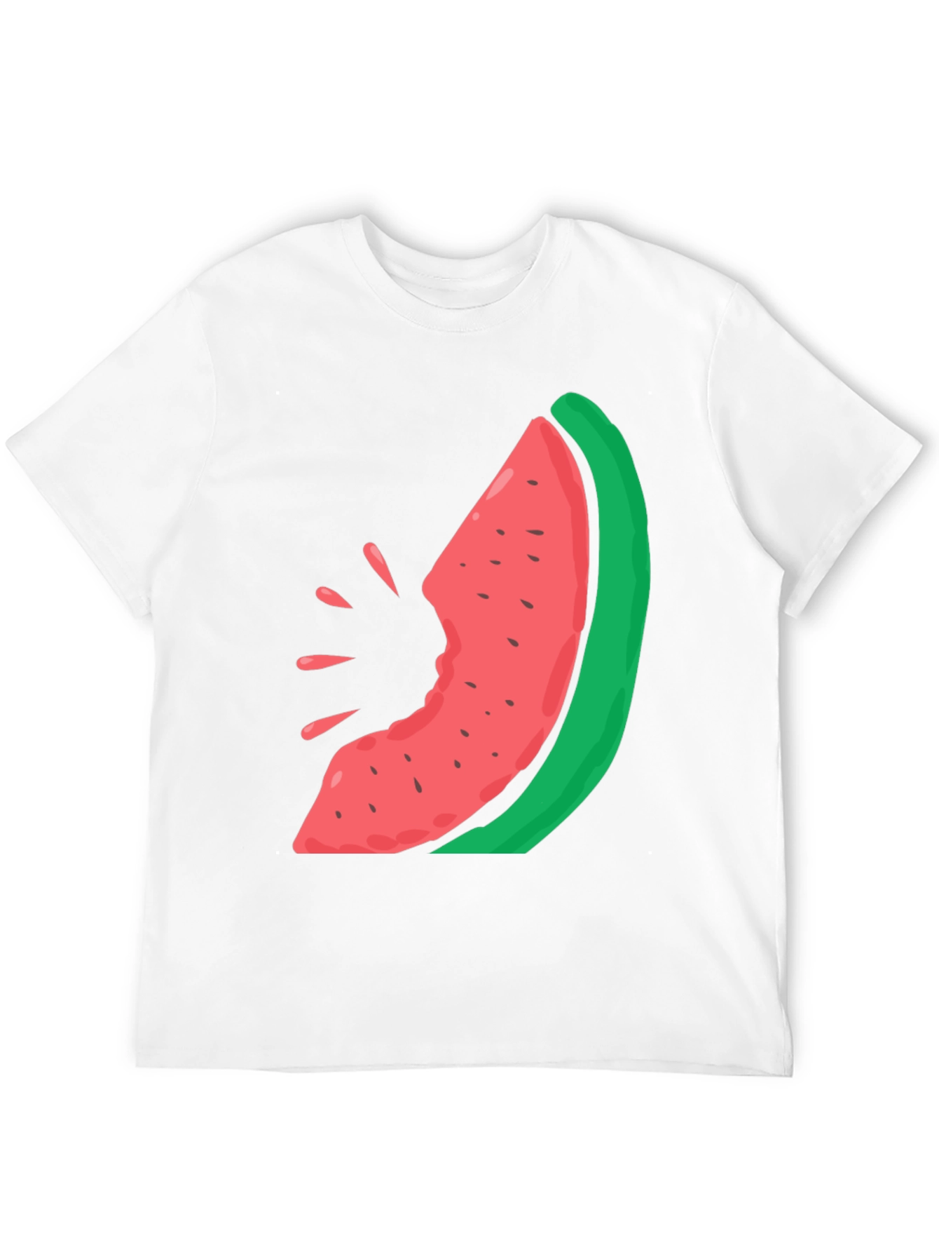 Black Watermelon Bite Graphic Tee - Casual Summer Style view 12