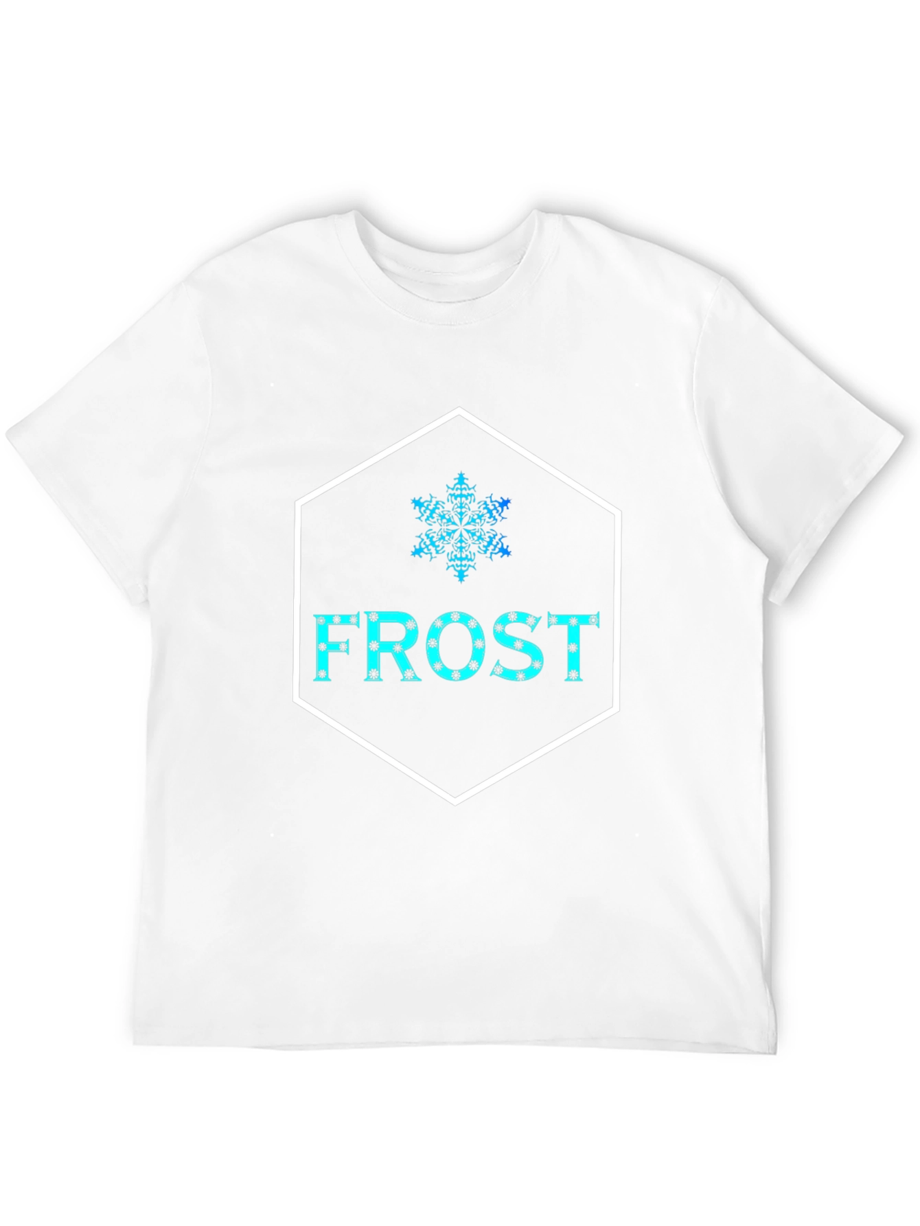 Black Frost Snowflake Graphic Black T-Shirt view 12