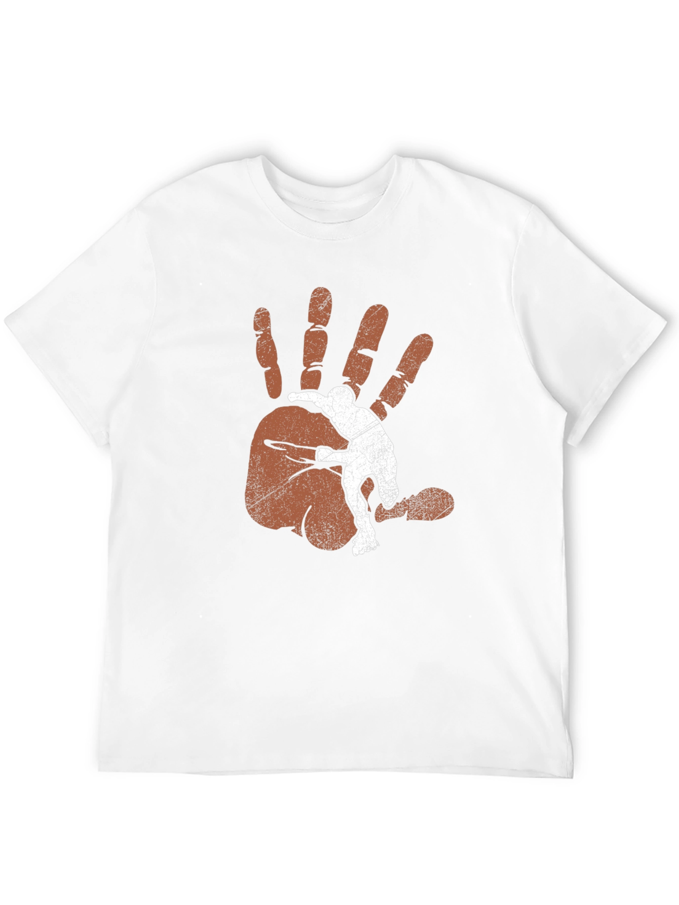 Black Man's Graphic Tee - Hand Print Design view 12