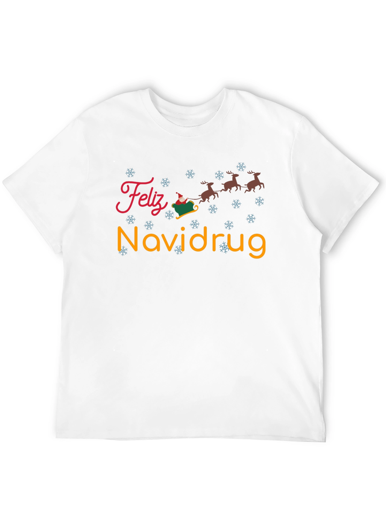 Black Feliz Navidrug Christmas T-Shirt view 12