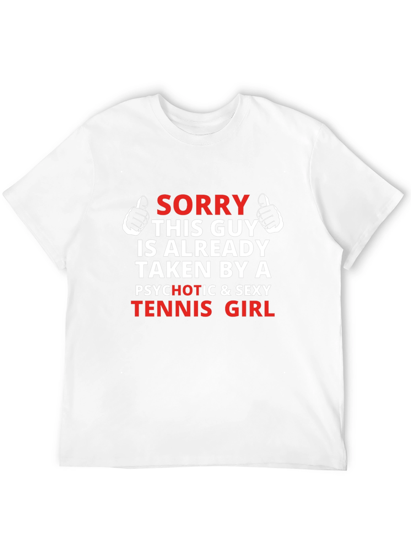 Black Funny "Taken By A Tennis Girl" Graphic T-Shirt view 12