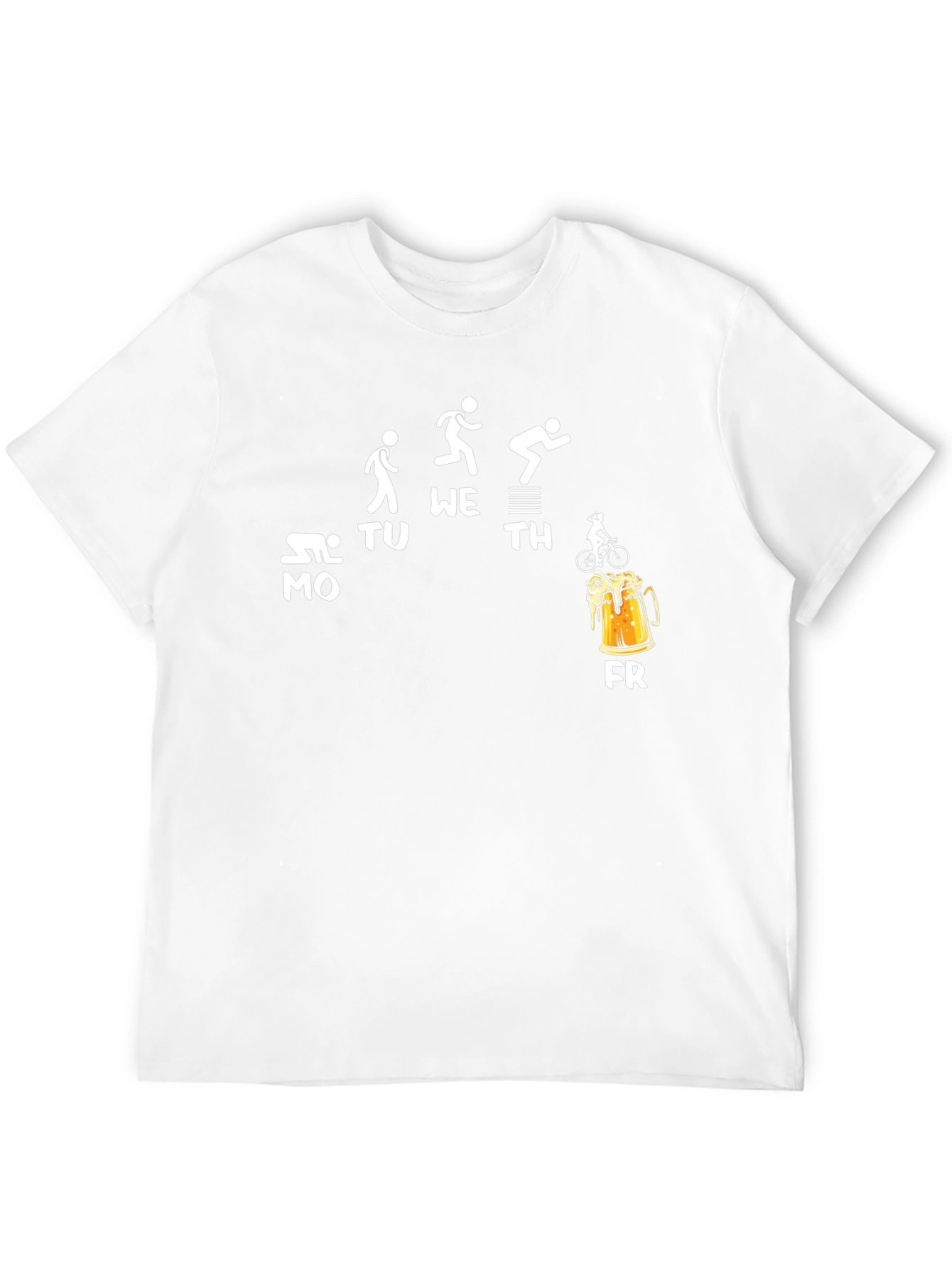 Black Funny Weekday Workout T-Shirt - Beer Friday view 12