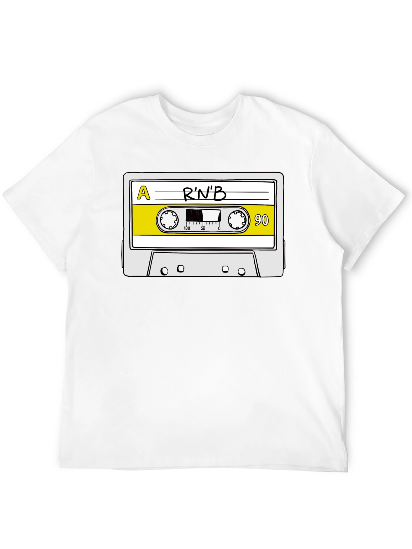 Black R'n'B Cassette Tape Graphic T-Shirt view 12