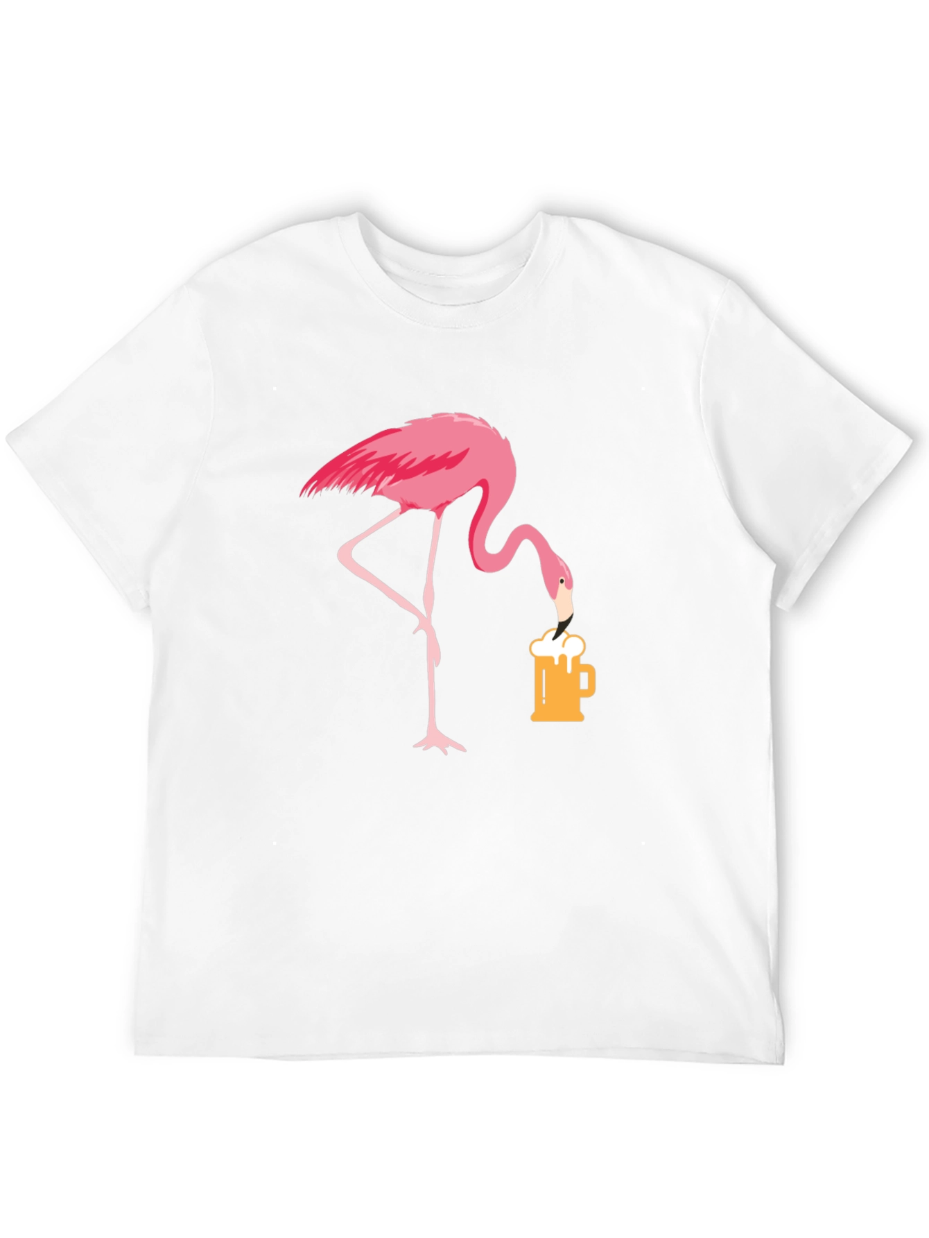 Black Flamingo Beer Lover T-Shirt - Casual Graphic Tee view 12