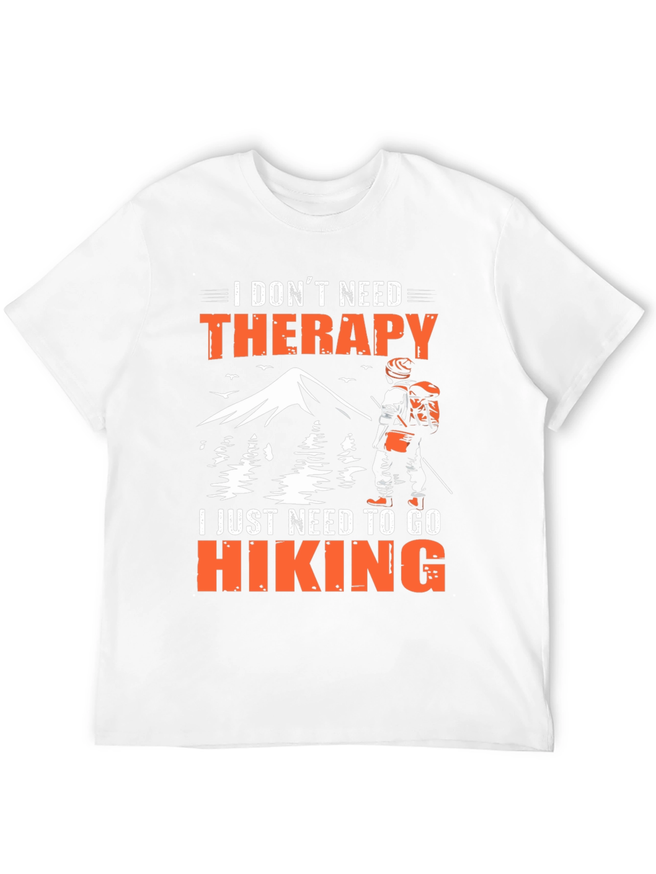 Black Hiking Therapy Graphic T-Shirt view 12