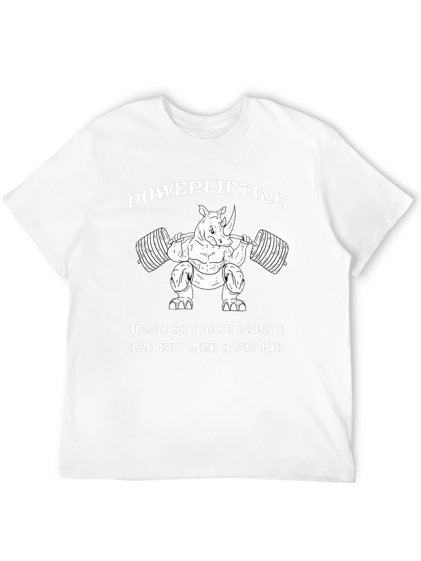 Black Powerlifting Rhino Black T-Shirt view 12
